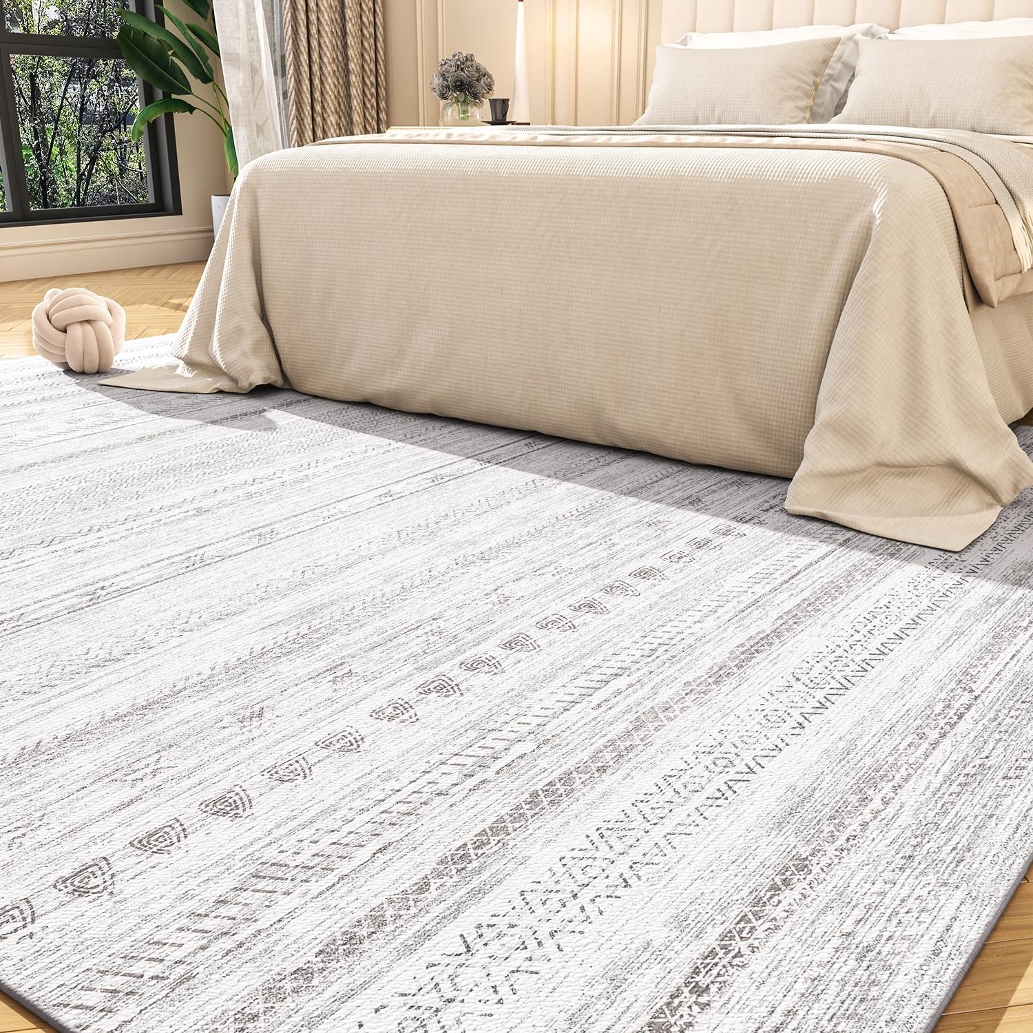 9x12 Grey Moroccan Boho Area Rug Machine Washable for Living Room Bedroom 9x12 Grey Moroccan Boho Area Rug Machine Washable for Living Room Bedroom