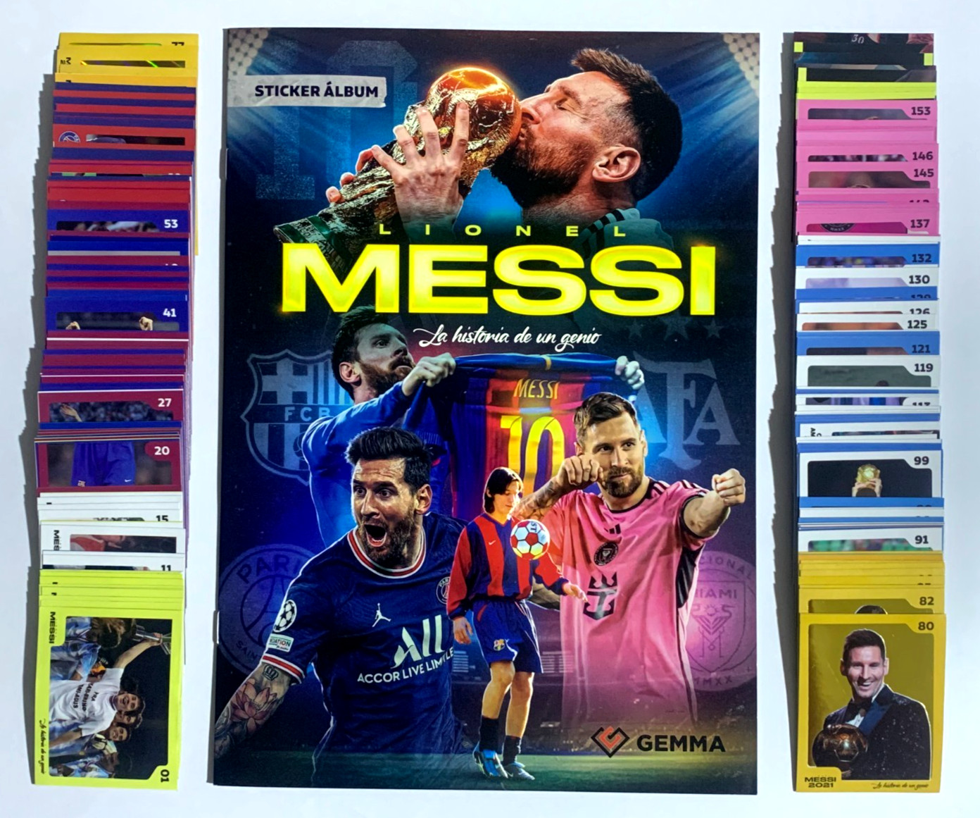 2025 ALBUM LIONEL MESSI STORY + Full Set 162/162 Stickers Peru Edition PSG Inter
