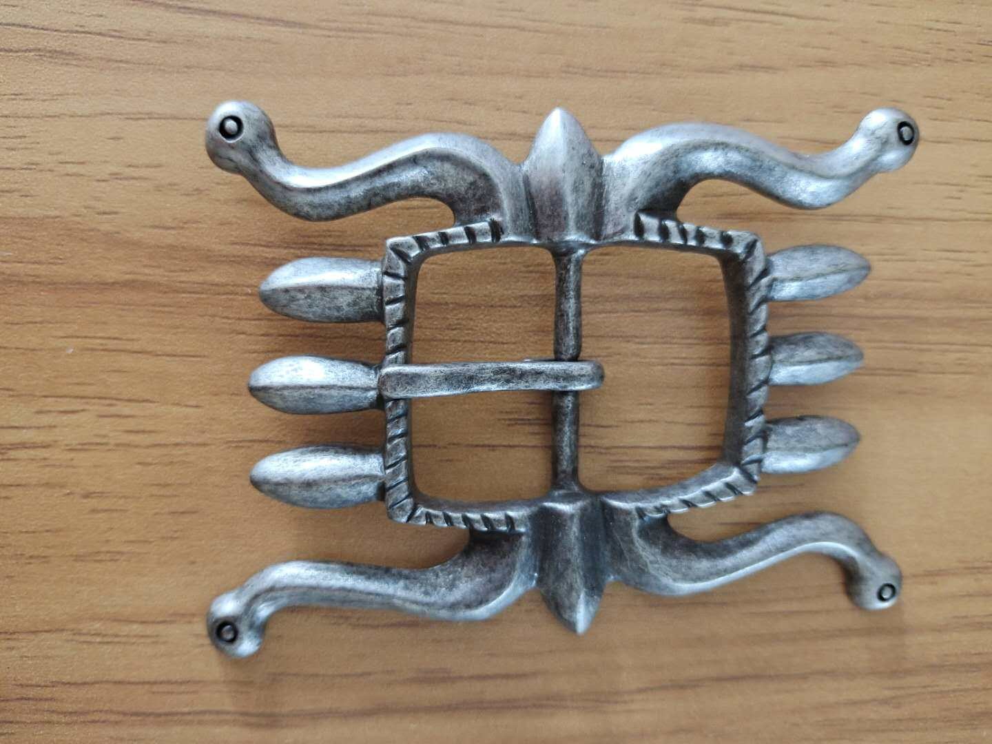 RRL Double RL Navajo Octopus Western Belt Buckle Antiqued Silver Tone RRL Double RL Navajo Octopus Western Belt Buckle Antiqued Silver Tone
