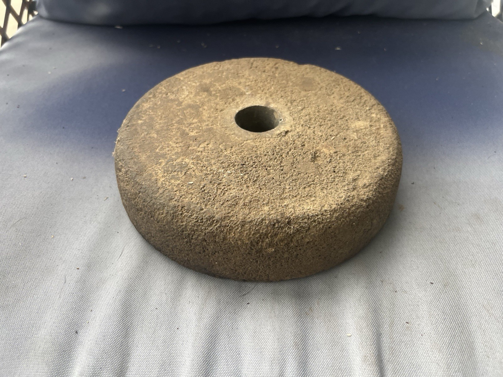 Antique Mid-Late 1800’s Grindstone Millstone Native American Chunky Stone Antique Mid-Late 1800’s Grindstone Millstone Native American Chunky Stone