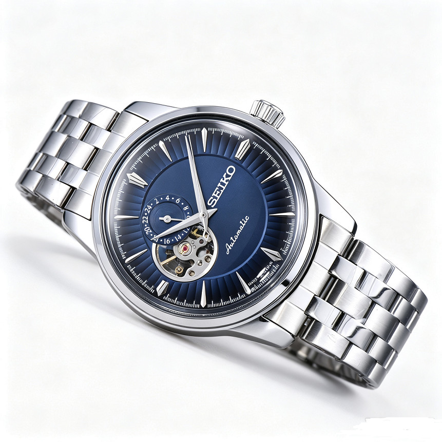 NEW Mechanical Watches Seiko Watch Blue Dial Stainless Steel Classic
