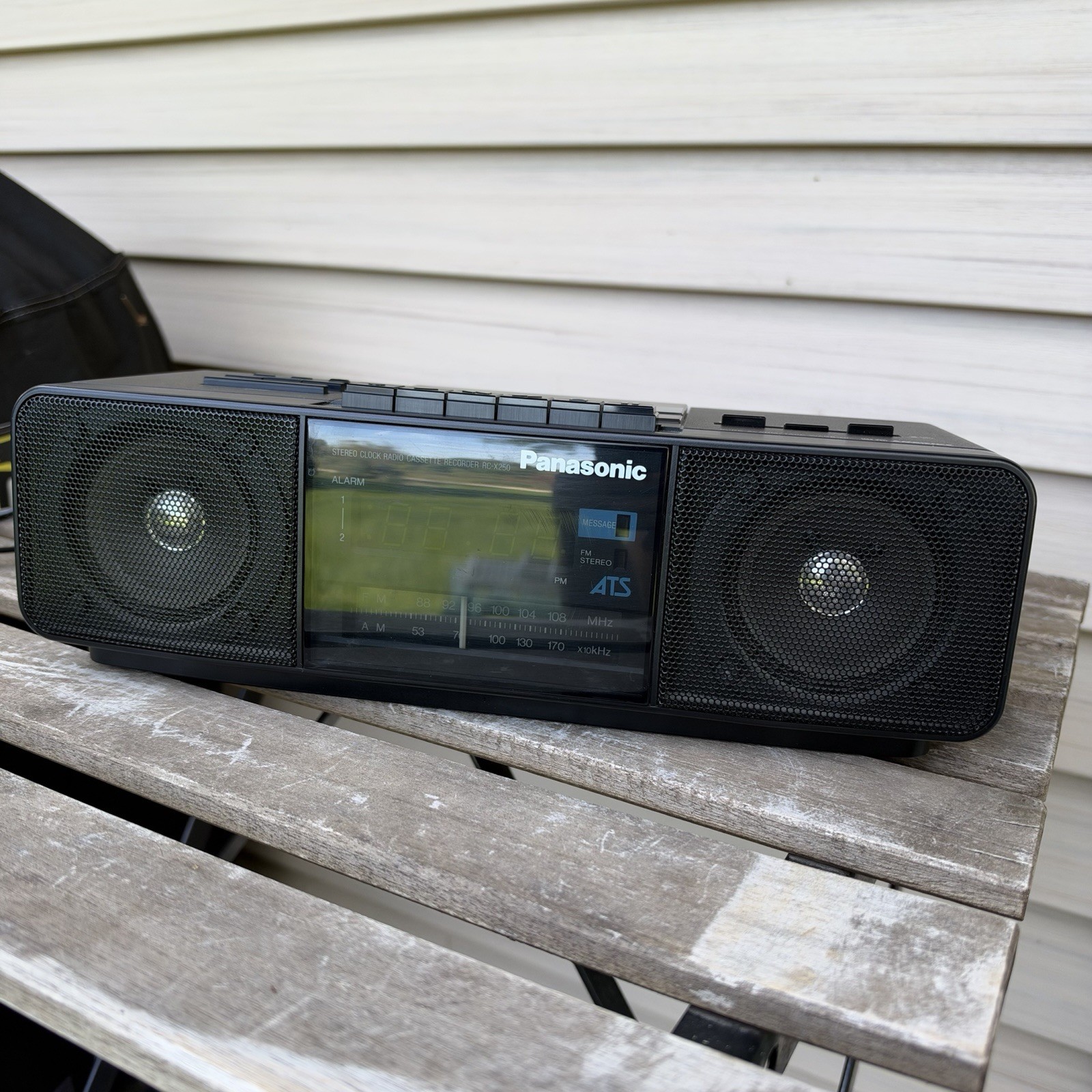 Vintage Panasonic RC-X250 Stereo Clock Radio Cassette Player Boombox TESTED