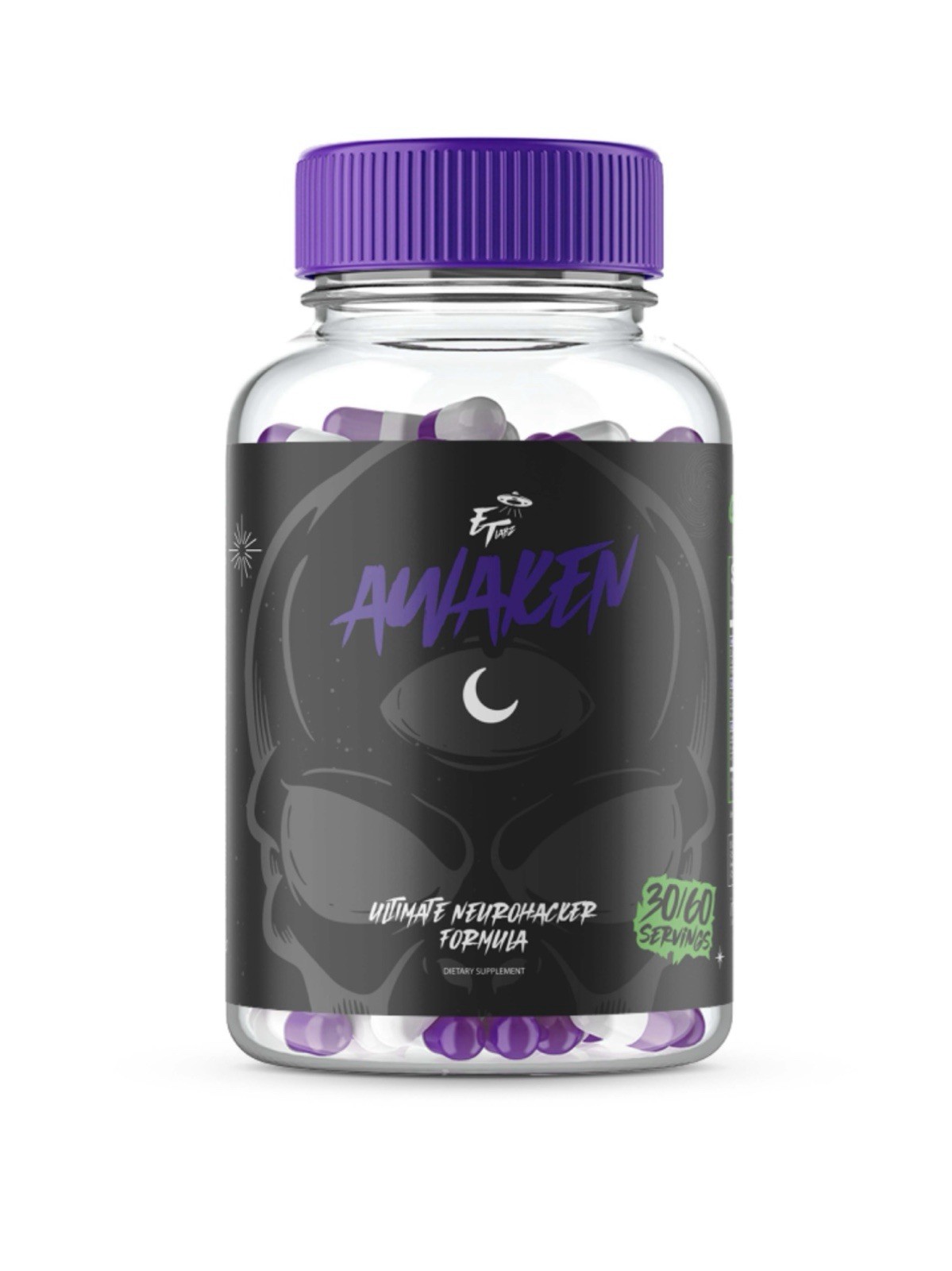 E.T. Labz: Awaken (Ultimate Neurohacker Formula) 60 Capsules E.T. Labz: Awaken (Ultimate Neurohacker Formula) 60 Capsules