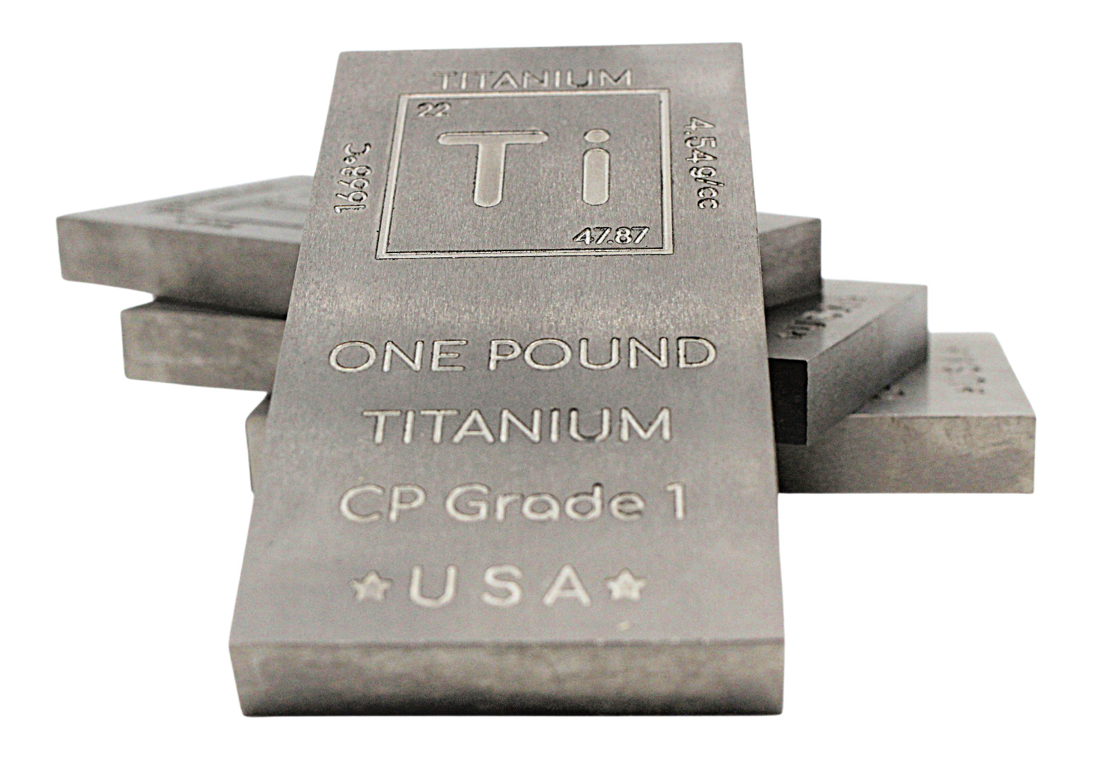 Titanium Ingot 1 Pound 99.9% Pure Ti Element Block Periodic Table Metal Bar