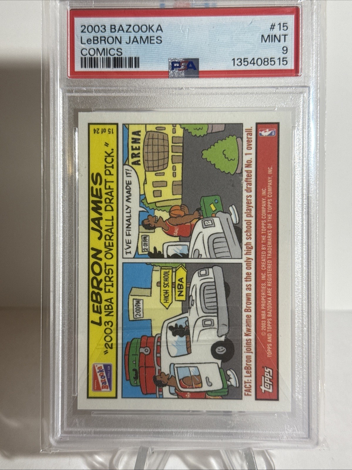 2003-04 Bazooka - Comic Strip LeBron James #15 (RC)