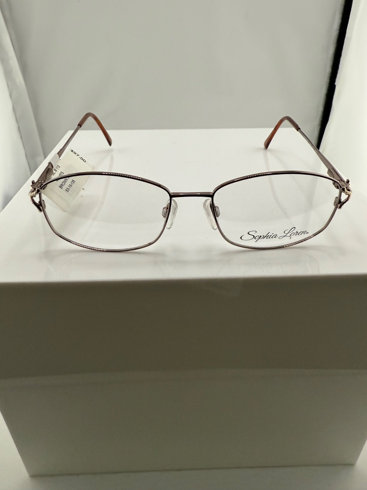 Sophia Loren SL M 113 Brown 098 Eyeglass Frame 53 16 135 NWT Sophia Loren SL M 113 Brown 098 Eyeglass Frame 53 16 135 NWT