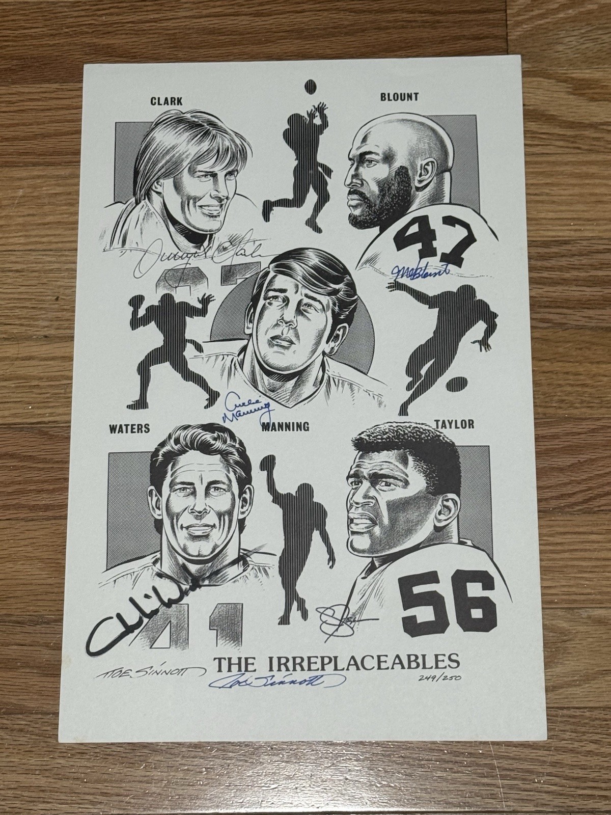 1993 The Irreplaceables Signed Lithograph Joe Sinnott LT Dwight Clark COA LE