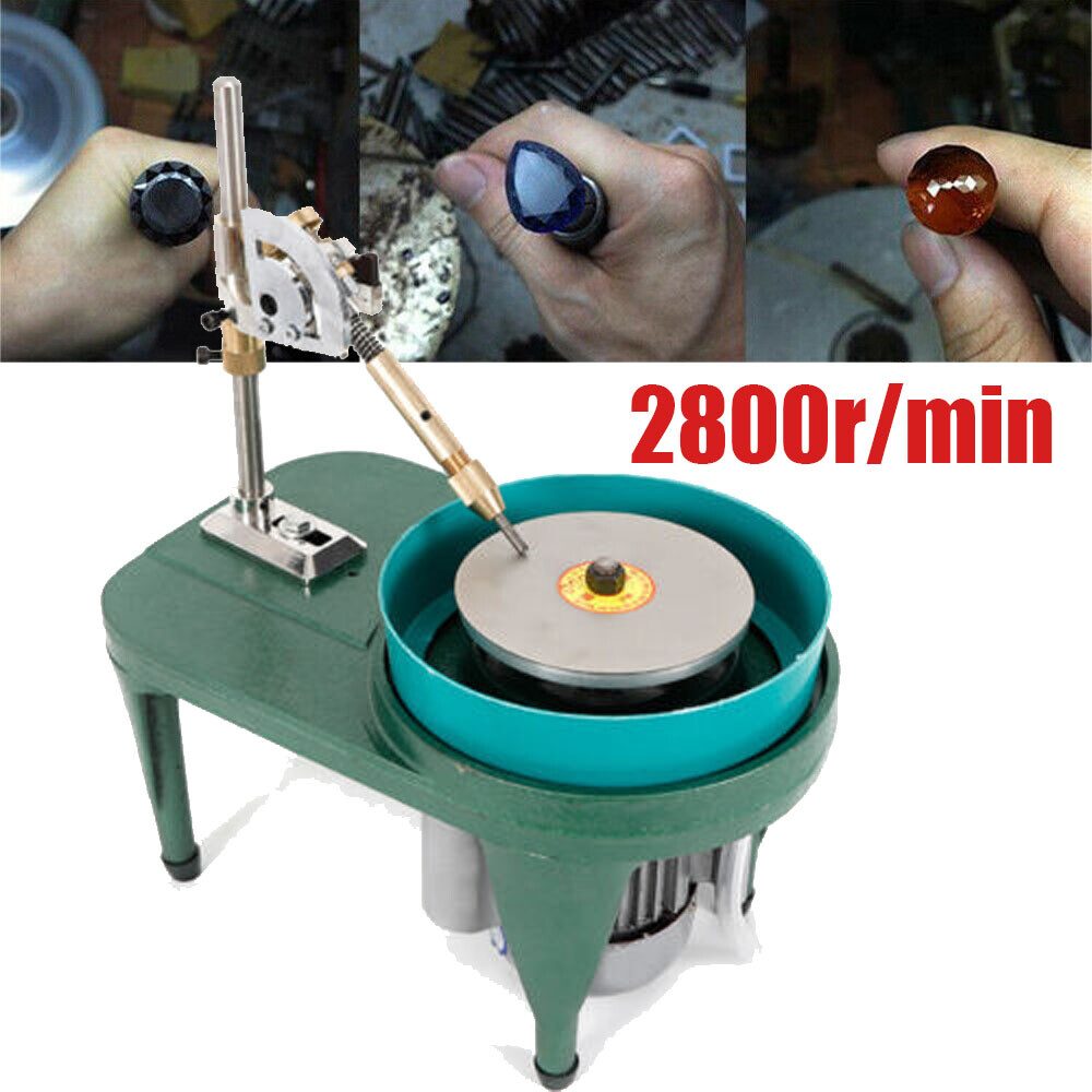 2800RPM Gemstone Grinding Jewelry Lapidary Cutting Polisher Gem Faceting Machine