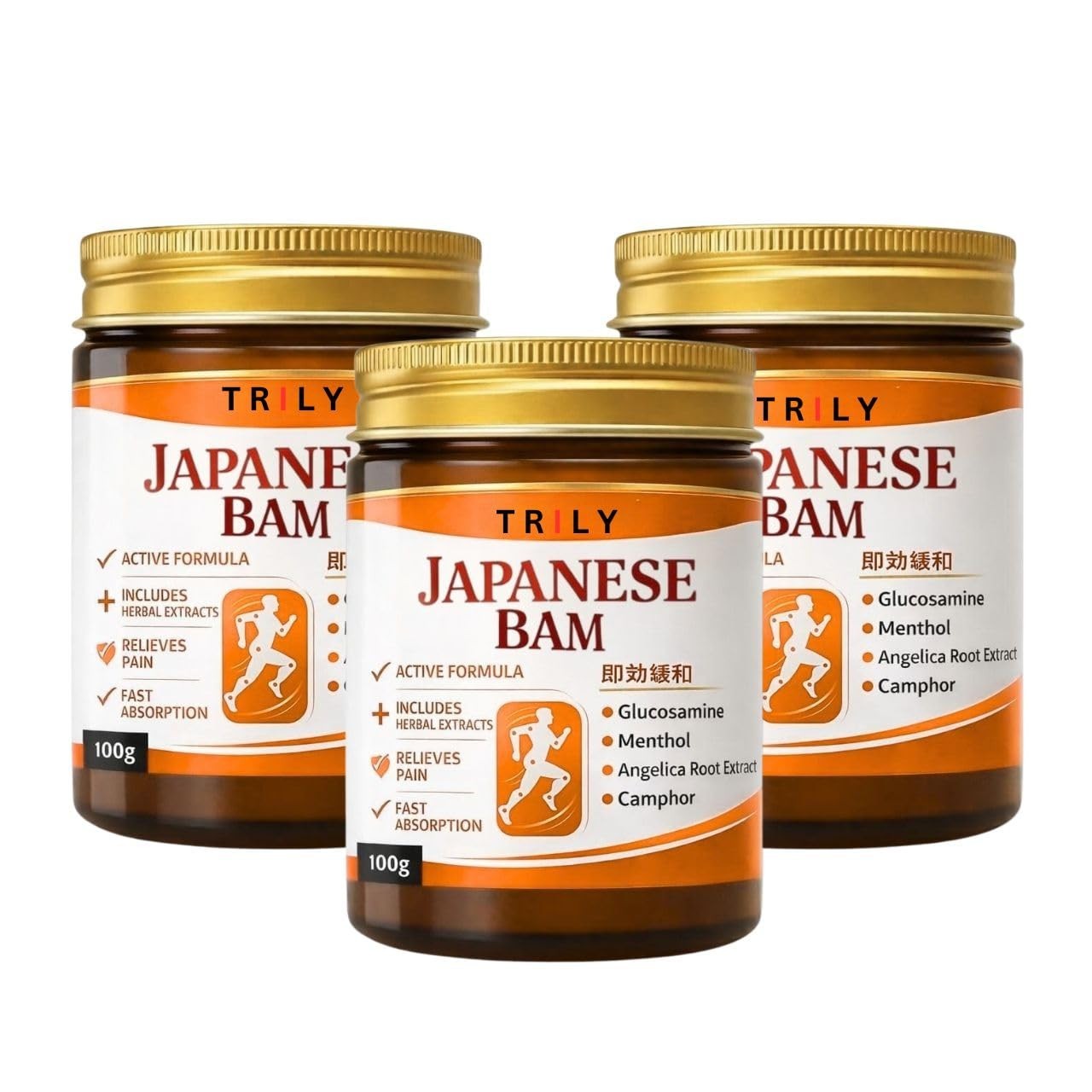 3 X Japanese Instant Pain Relief Soothing Massage Gel For Muscle & Joint Comfort