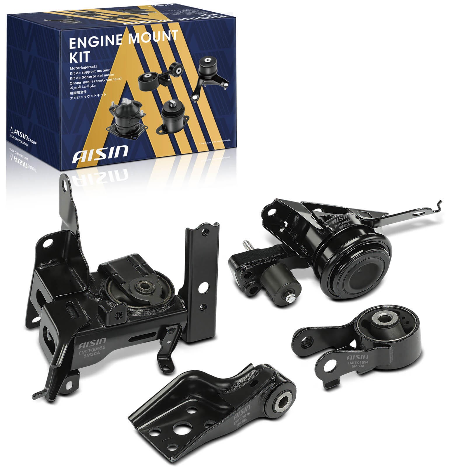 AISIN 4x Engine Motor & Auto Transmission Mount Set for Toyota Prius C 2012-2019 AISIN 4x Engine Motor & Auto Transmission Mount Set for Toyota Prius C 2012-2019