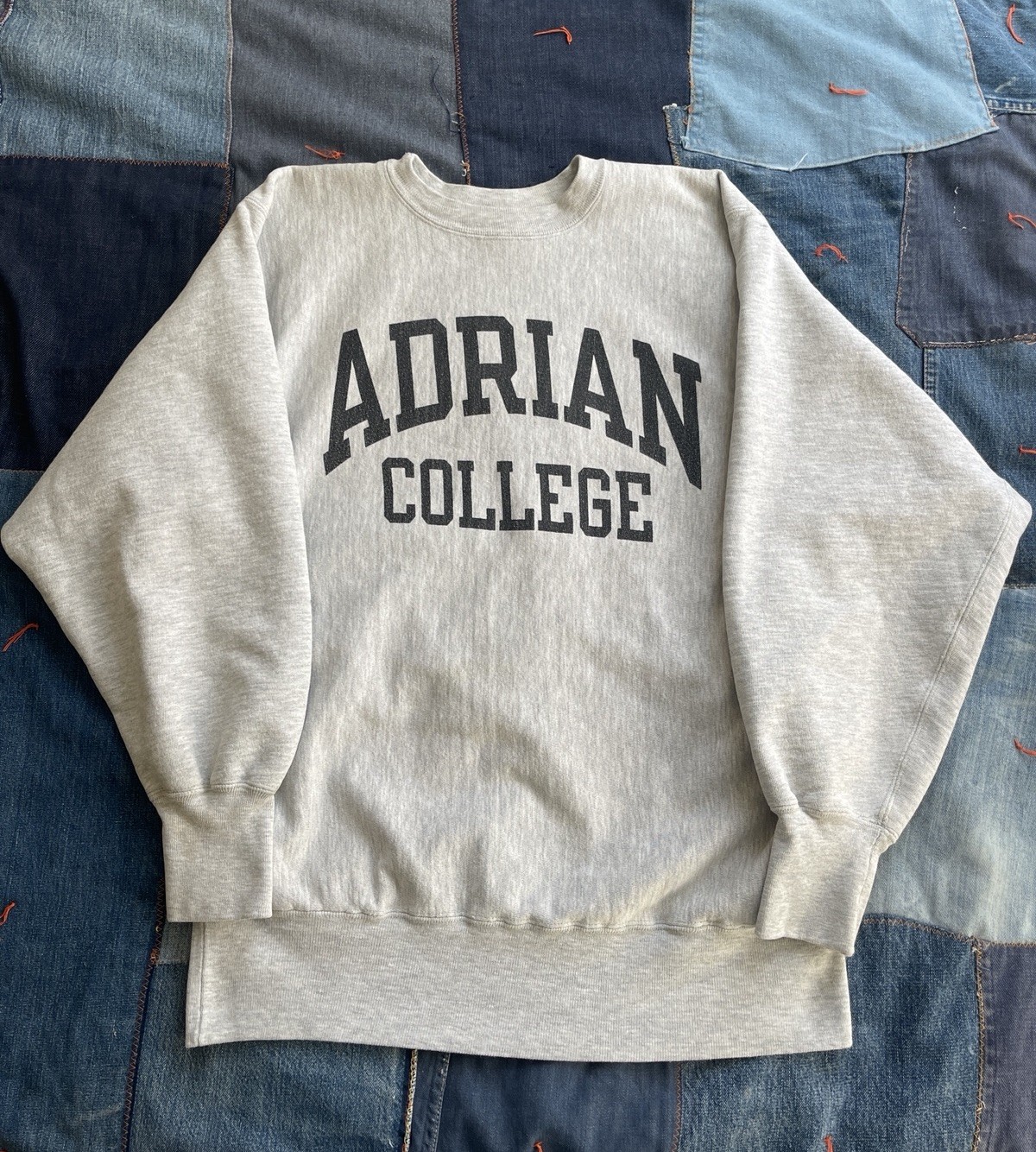 Vintage 90s Champion Adrian College Reverse Weave Sweatshirt Size XL USA Made