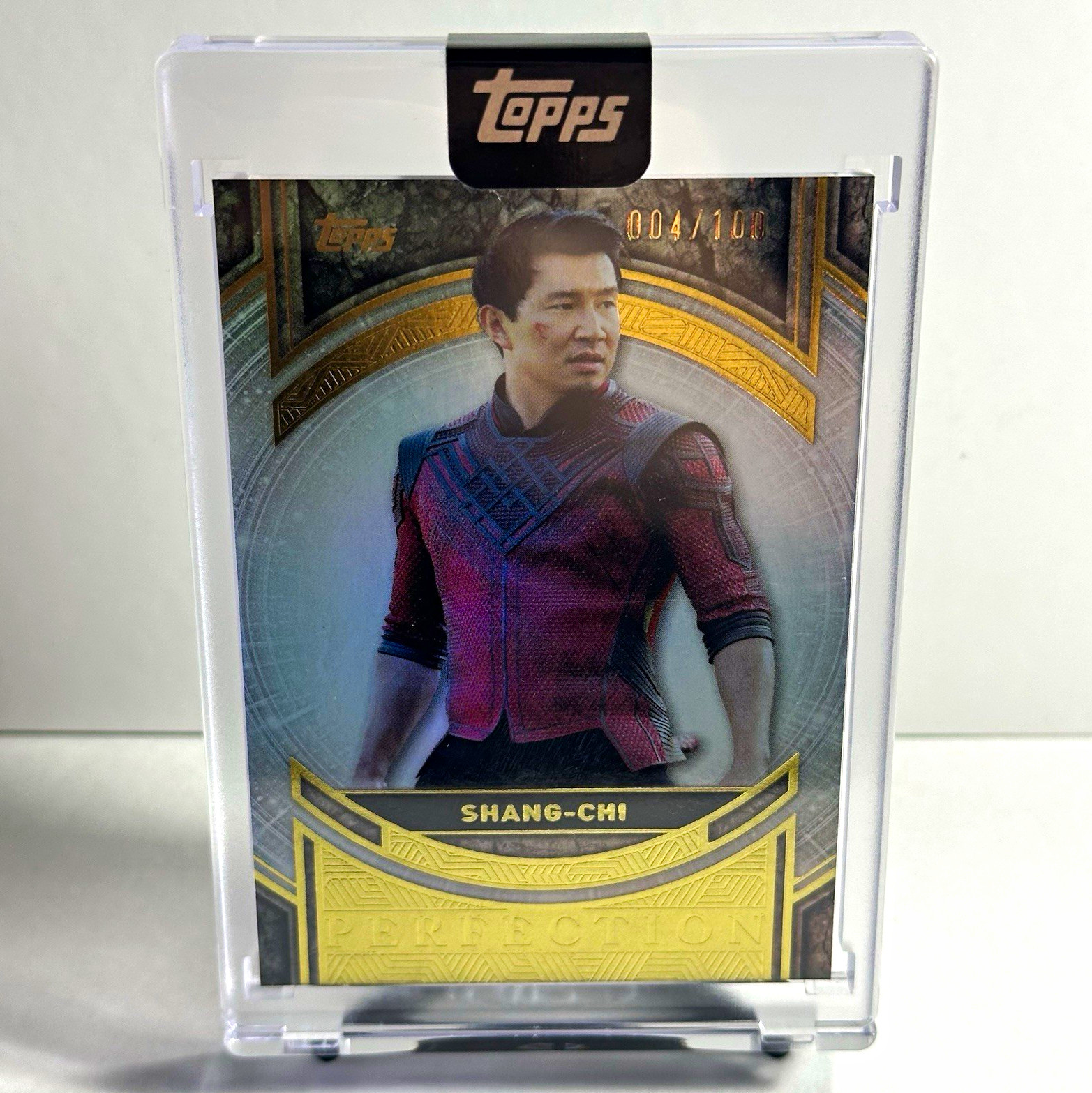 2025 Topps Marvel The Collector Shang-Chi Simu Liu Perfection Card Encased /100 2025 Topps Marvel The Collector Shang-Chi Simu Liu Perfection Card Encased /100