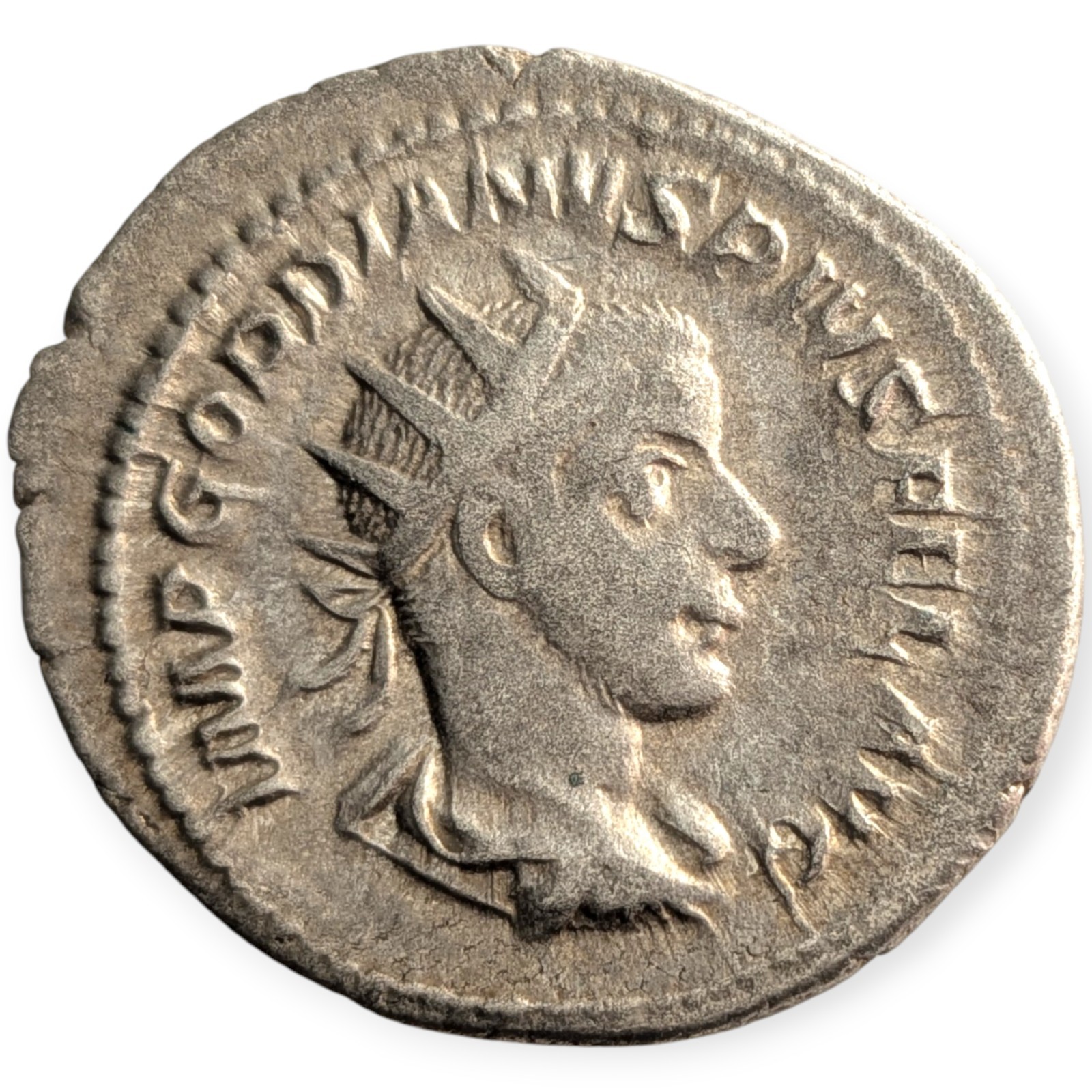 243-4 AD Gordian III Antoninianus Fortuna Redux Roman Empire Ancient Silver 17F
