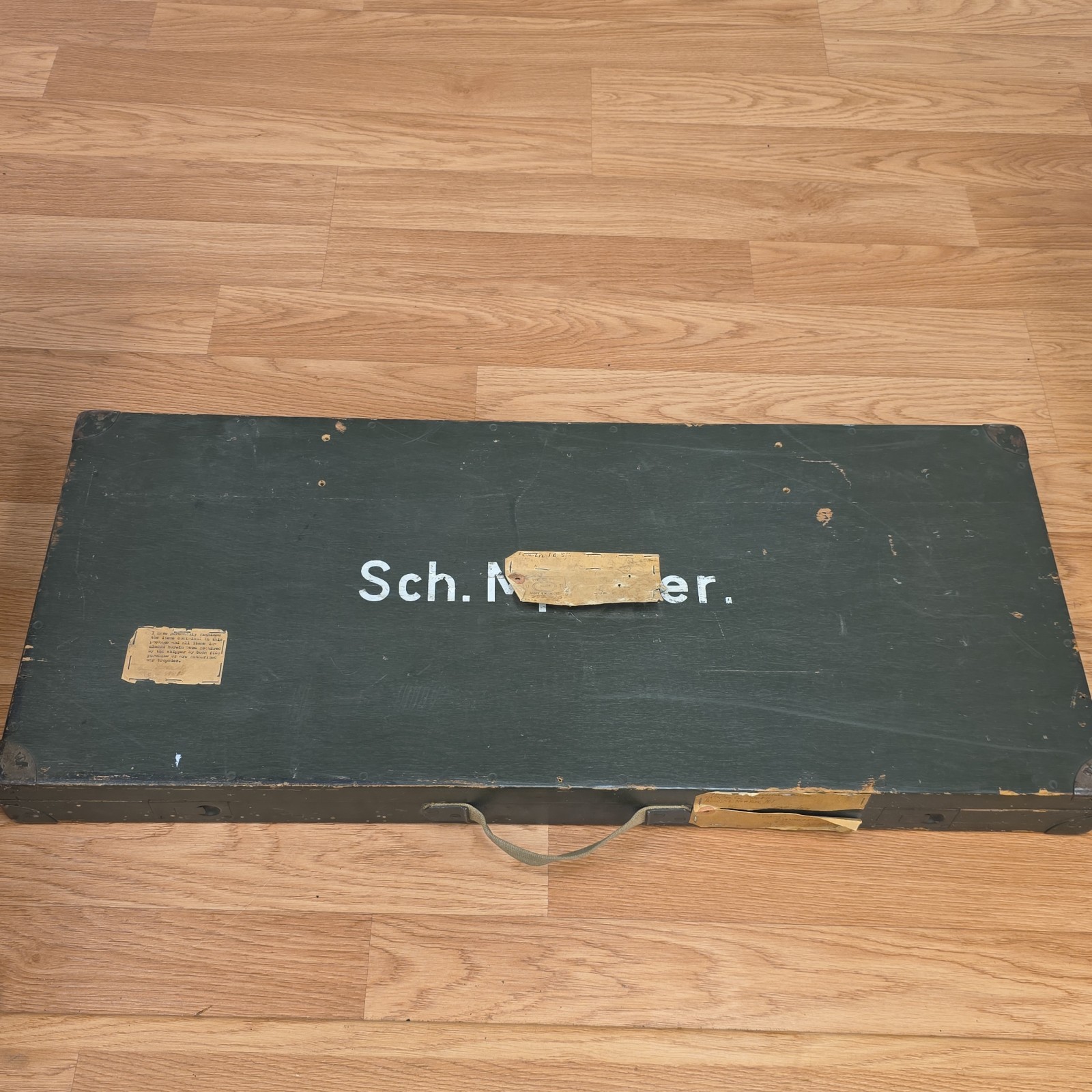 1940 WWII German Sch. Mpl. Ger. Military Machine Gun Weapons Wood Transit Case 1940 WWII German Sch. Mpl. Ger. Military Machine Gun Weapons Wood Transit Case