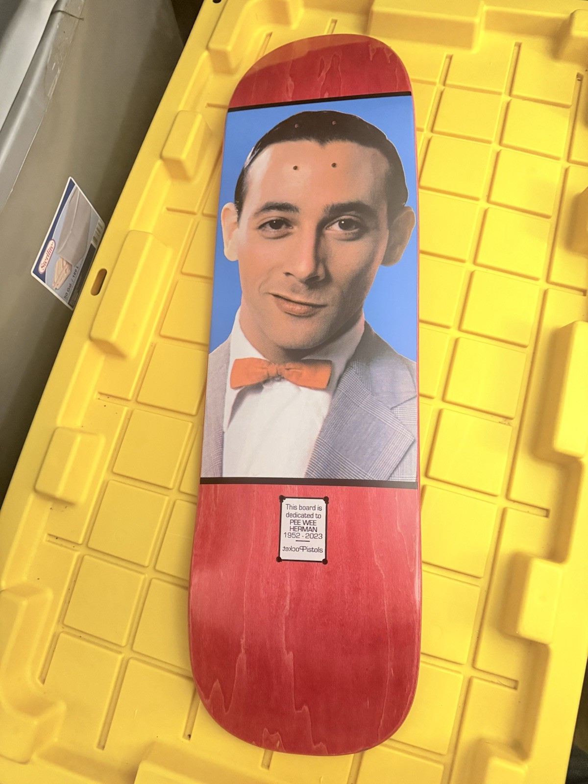 Pocket Pistols Pee Wee Herman Limited Screened Skateboard Deck Supreme Gonz RARE