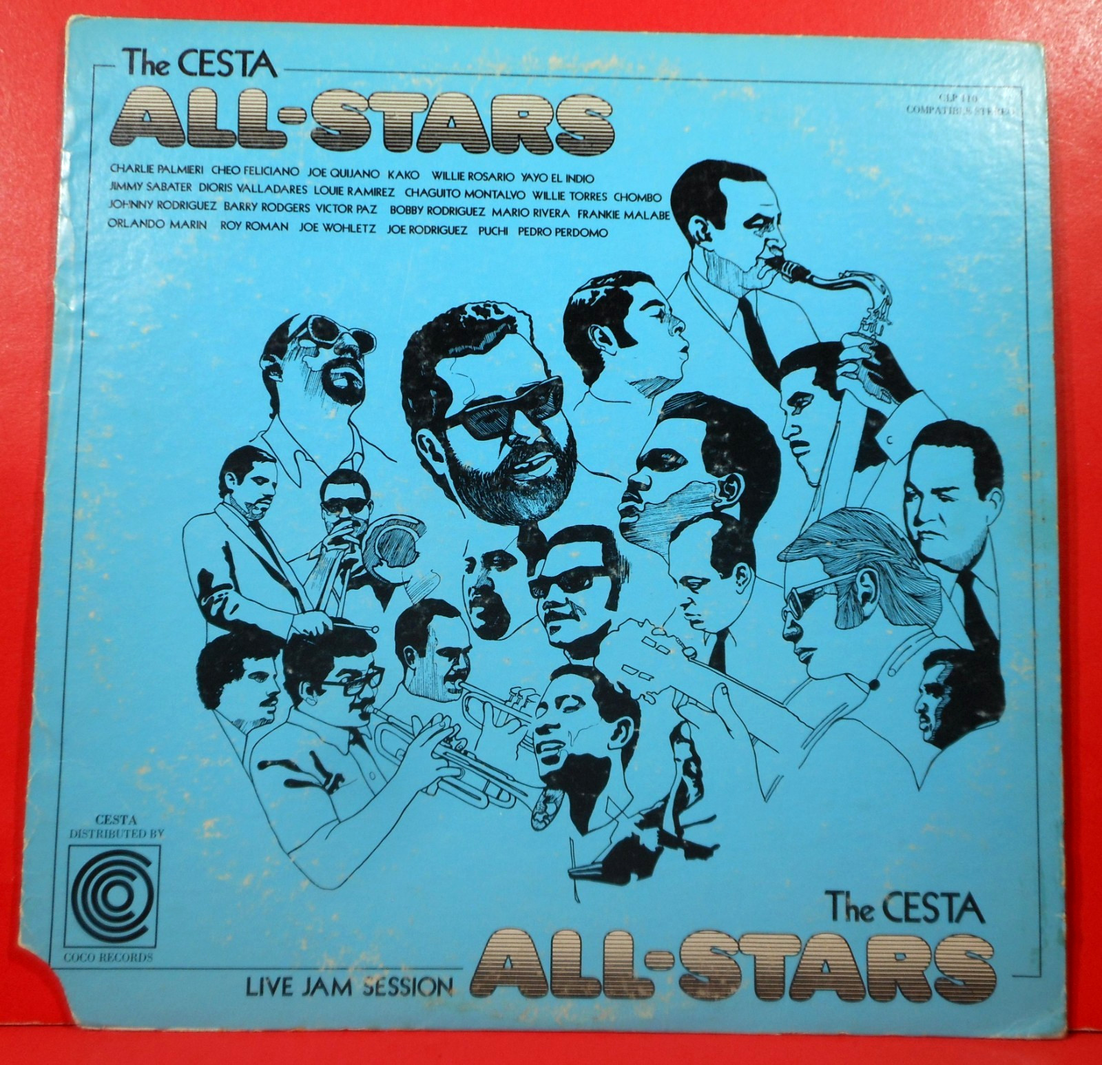THE CESTA ALL-STARS LIVE JAM SESSION LP 1974 ORIGINAL PRESS PLAYS GREAT VG/VGA