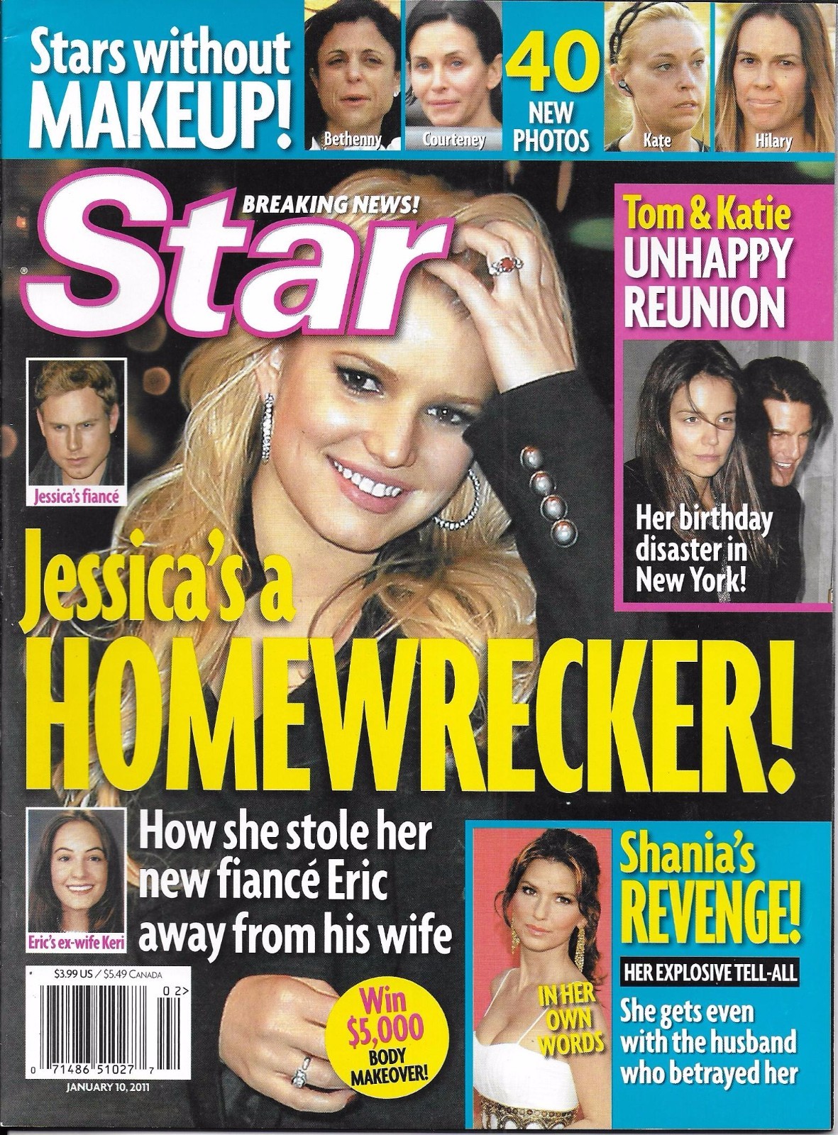 Star Magazine Jessica Simpson No Makeup Celebrities Shania Twain Katie Holmes