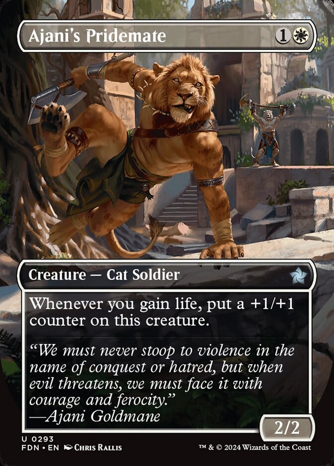 Ajani's Pridemate (Borderless) 293 U FDN MTG NM