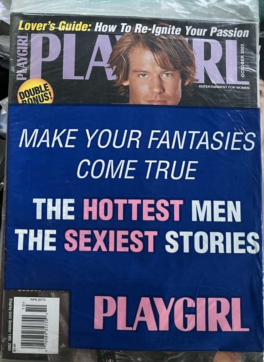 Playgirl Magazine, October 2003. Double Bonus, Oct Lovers Guide, New Factory Bag