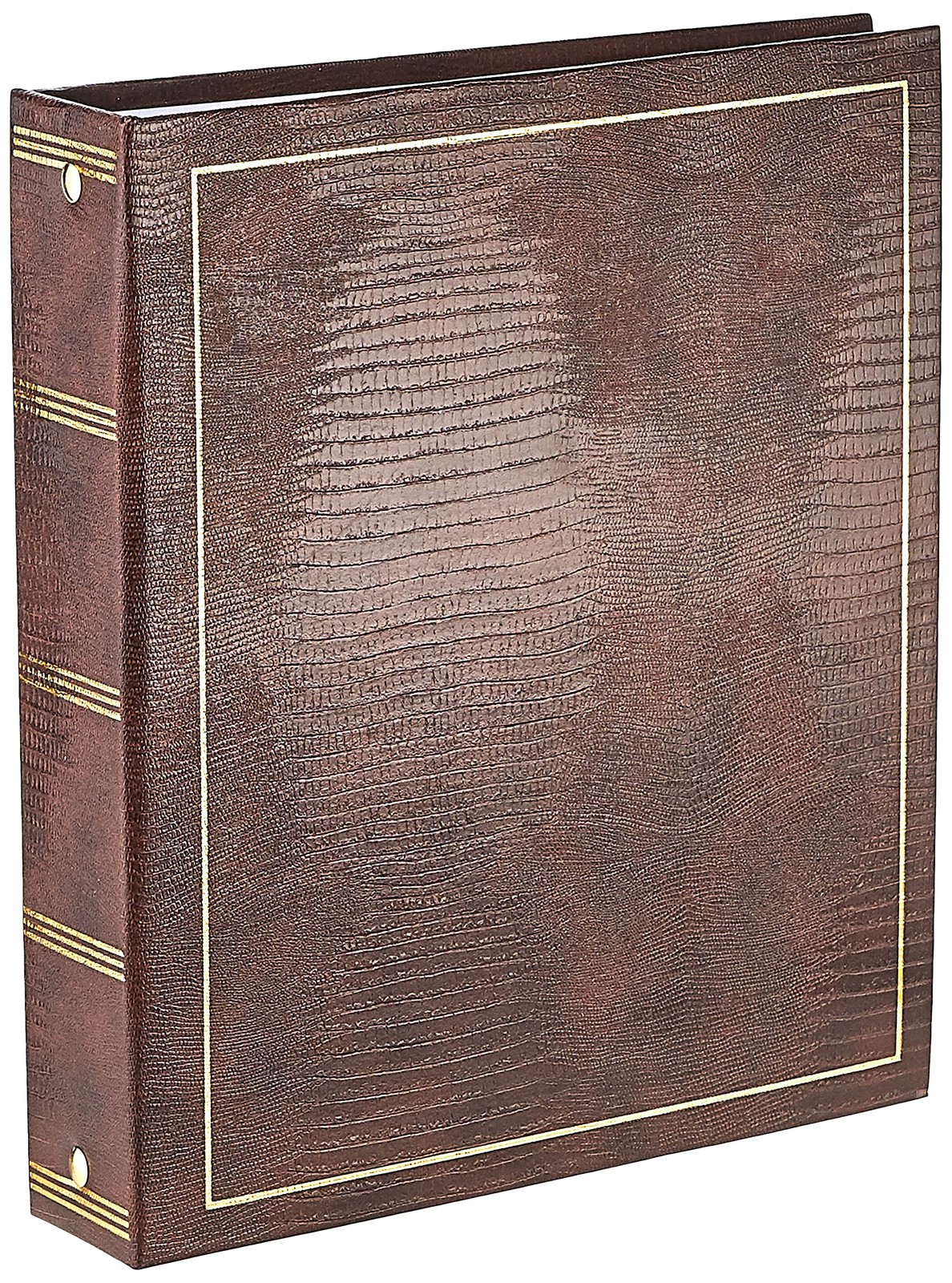 Magnetic Self-Stick 3-Ring Photo Album 100 Pages (50 Sheets), Brown