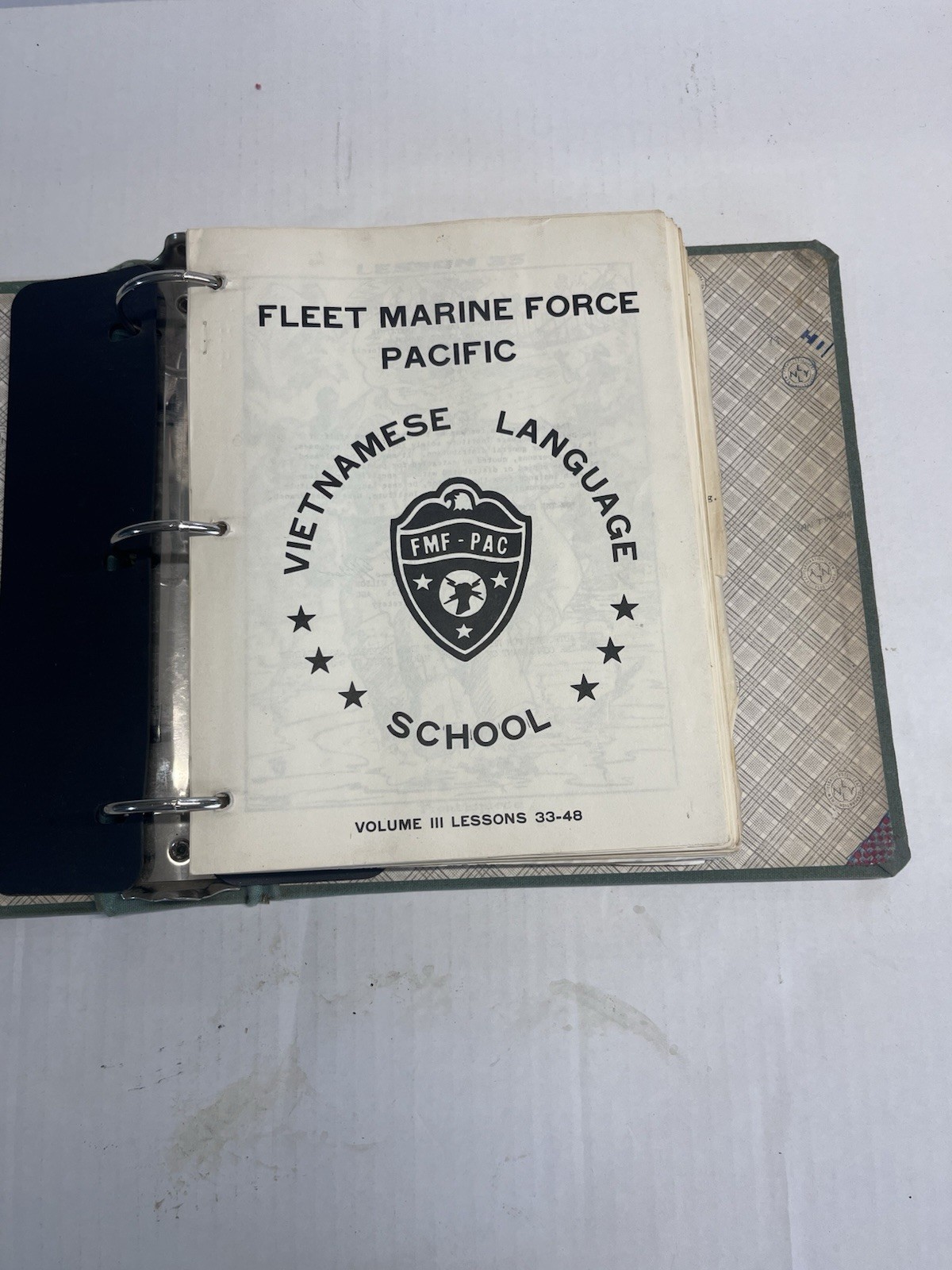 Fleet Marine Force Pacific Vietnamese Language School Binder Lessons Complete