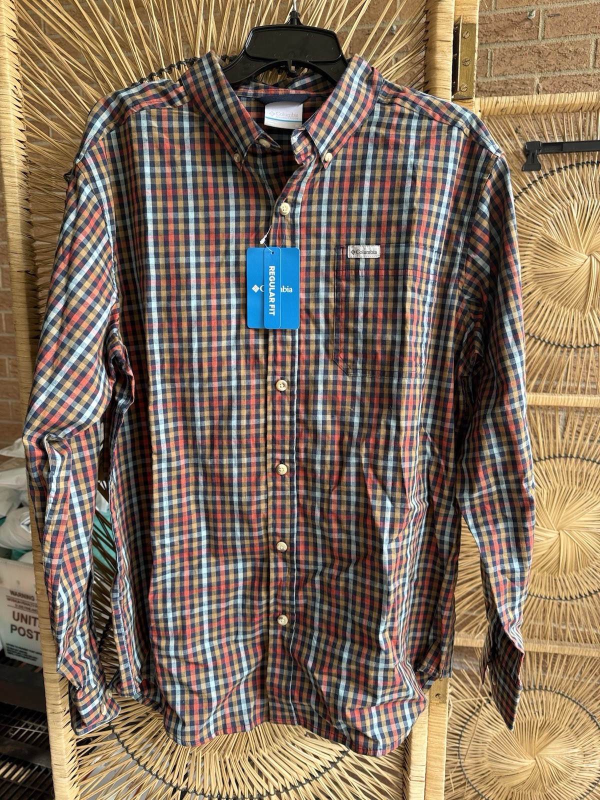 Columbia Rapid Rivers II Mens Medium Plaid Long Sleeve Button Down Shirt NWT