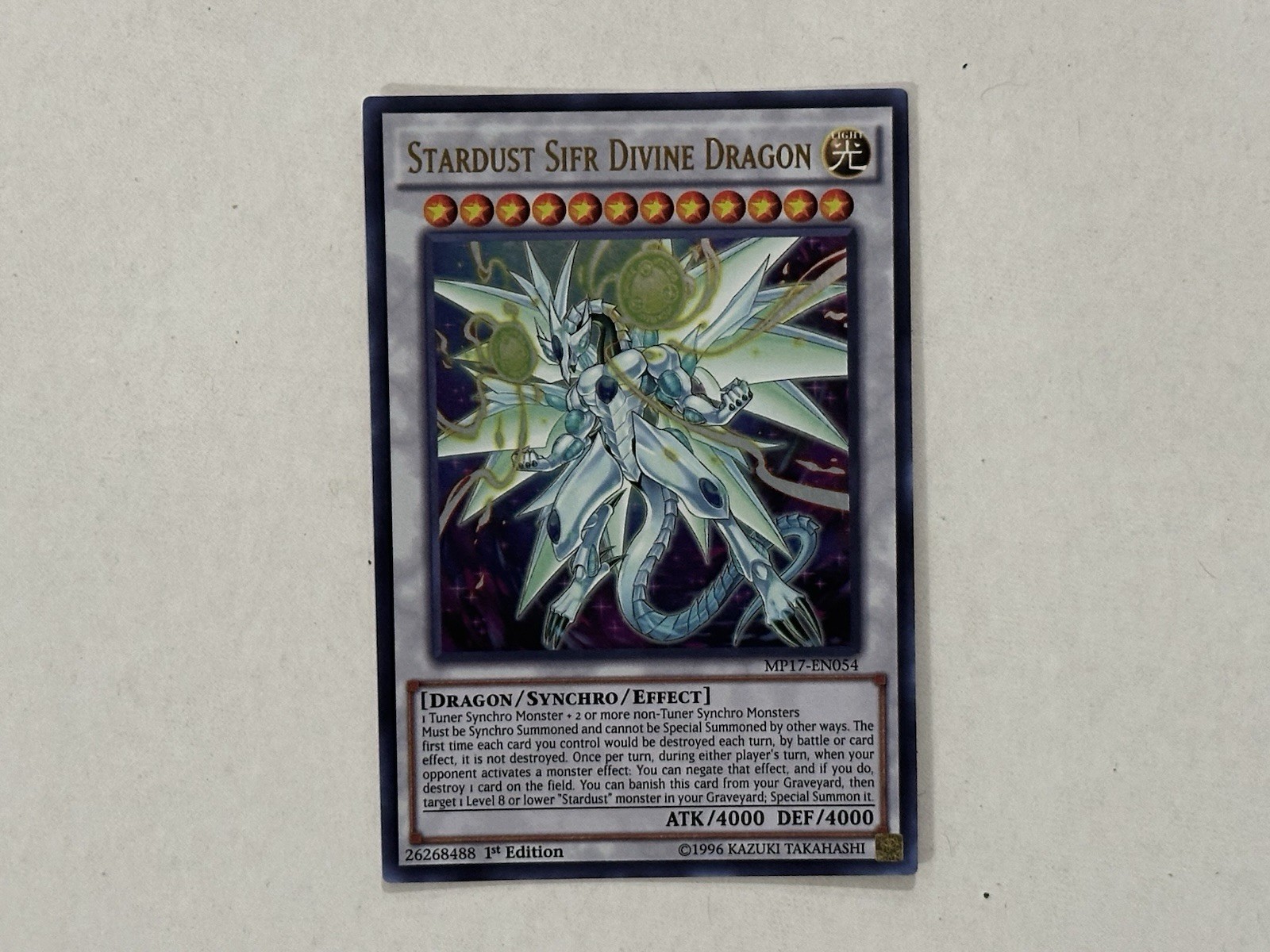 YUGIOH STARDUST SIFR DIVINE DRAGON MP17-EN054 ULTRA 1ST ED NM