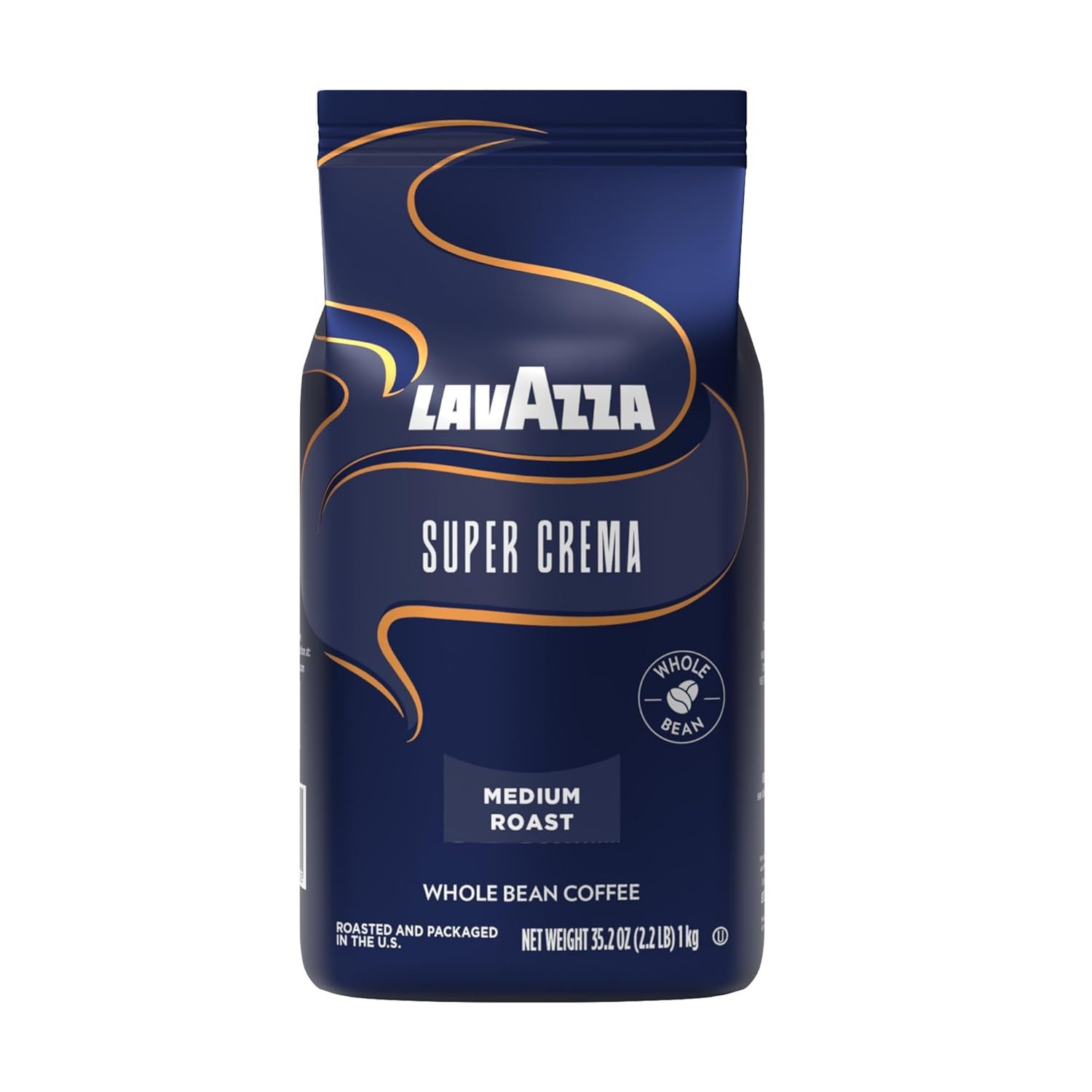 Lavazza Super Crema Whole Bean Coffee, Medium Espresso Roast, Arabica 2.2 lb Bag Lavazza Super Crema Whole Bean Coffee, Medium Espresso Roast, Arabica 2.2 lb Bag