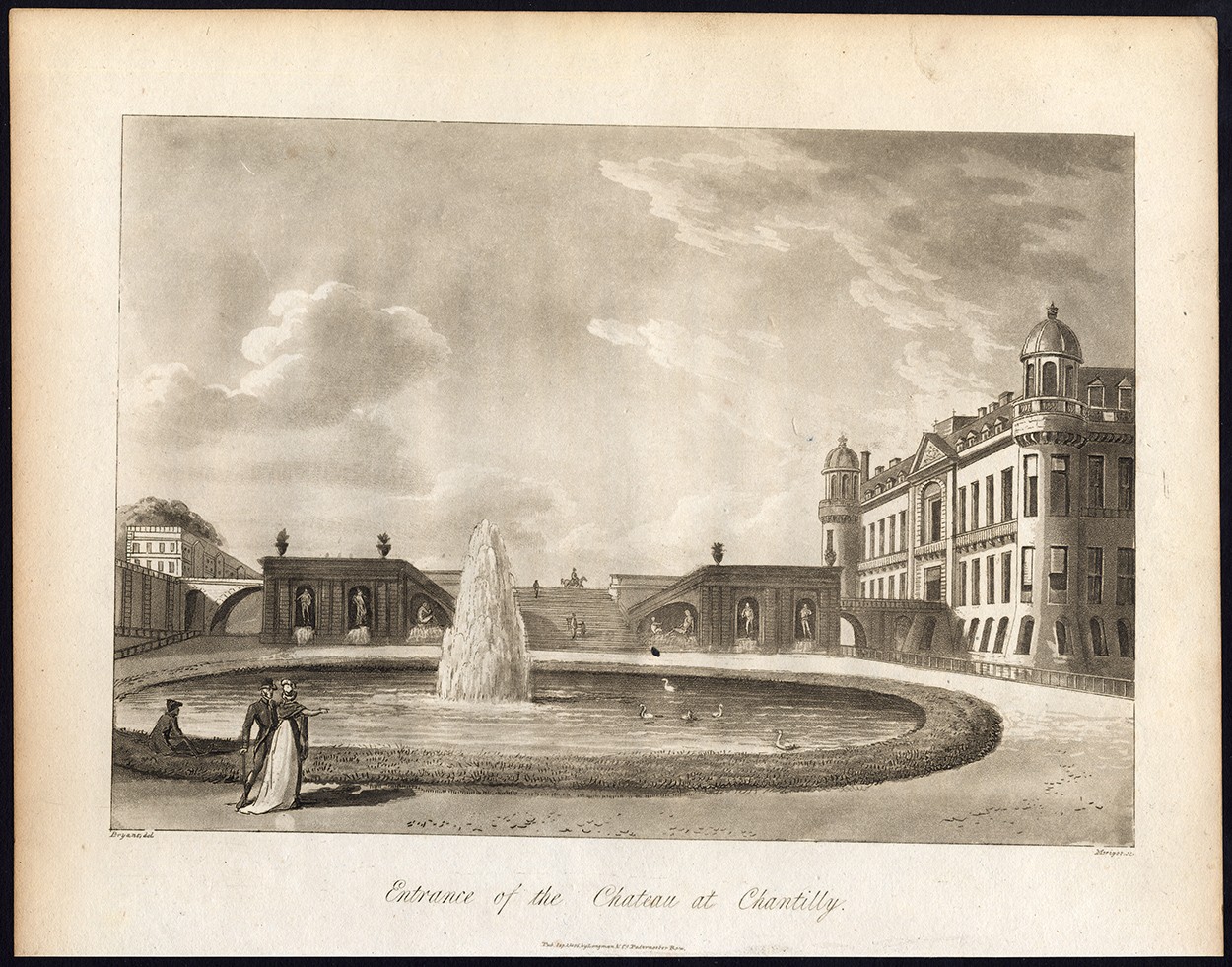 Antique Print-CHATEAU ENTRANCE-CHANTILLY-FRANCE-Thornton-Bryant-1806