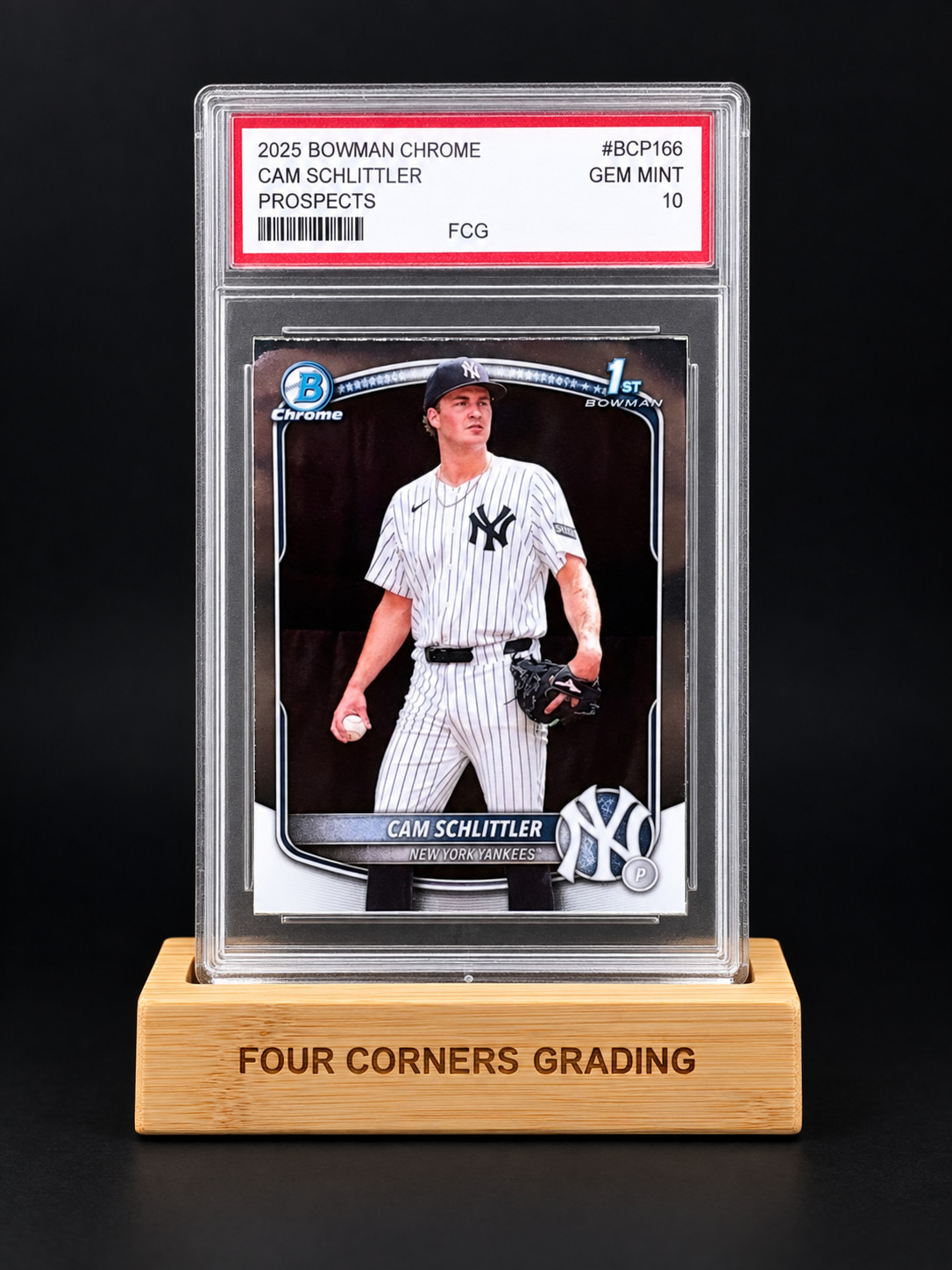 2025 Bowman Chrome Cam Schlittler 1st Bowman Rookie Card BCP-166 Gem Mint 10 RC