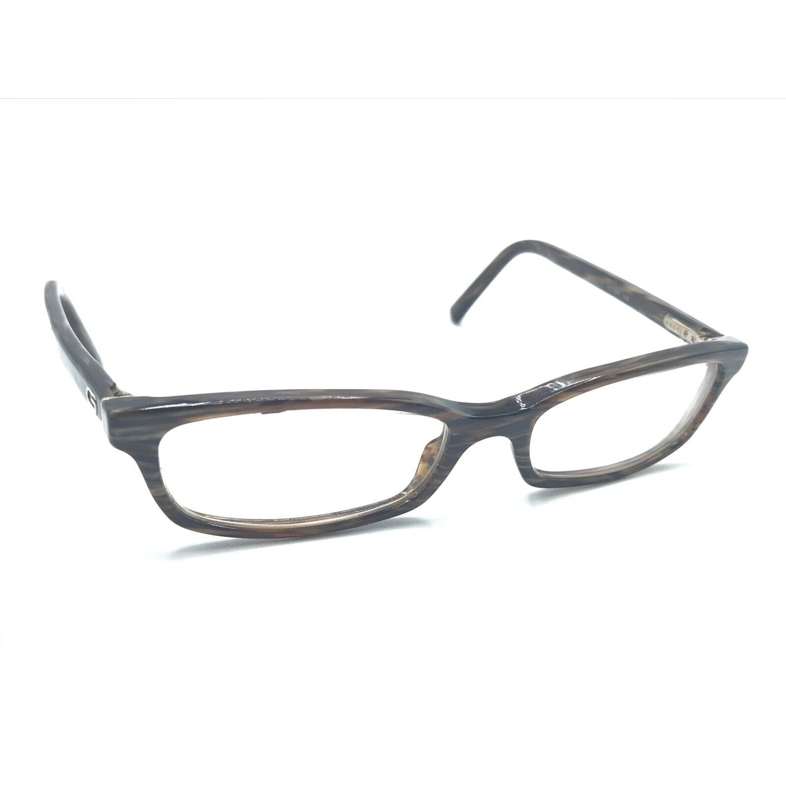 Gucci GG 2980 LGS Striped Brown Slim Rectangle Eyeglasses Frames 49-16 135
