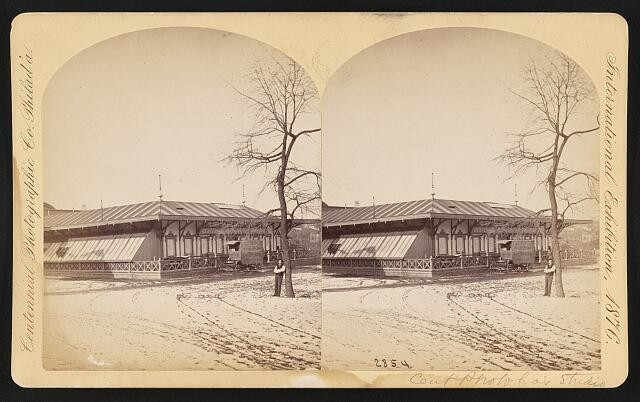 Copenhagen Denmark 1876 International Exhibition Building Stereo Photo
