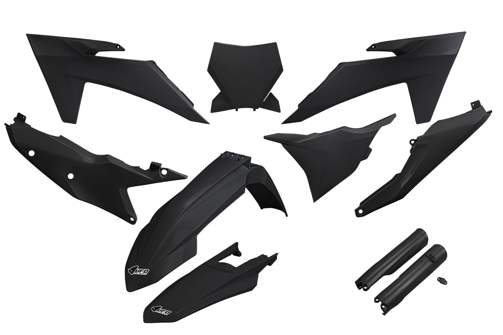 UFO Black Plastic Kit 22-24 KTM SXF, XC, XCF UFO Black Plastic Kit 22-24 KTM SXF, XC, XCF
