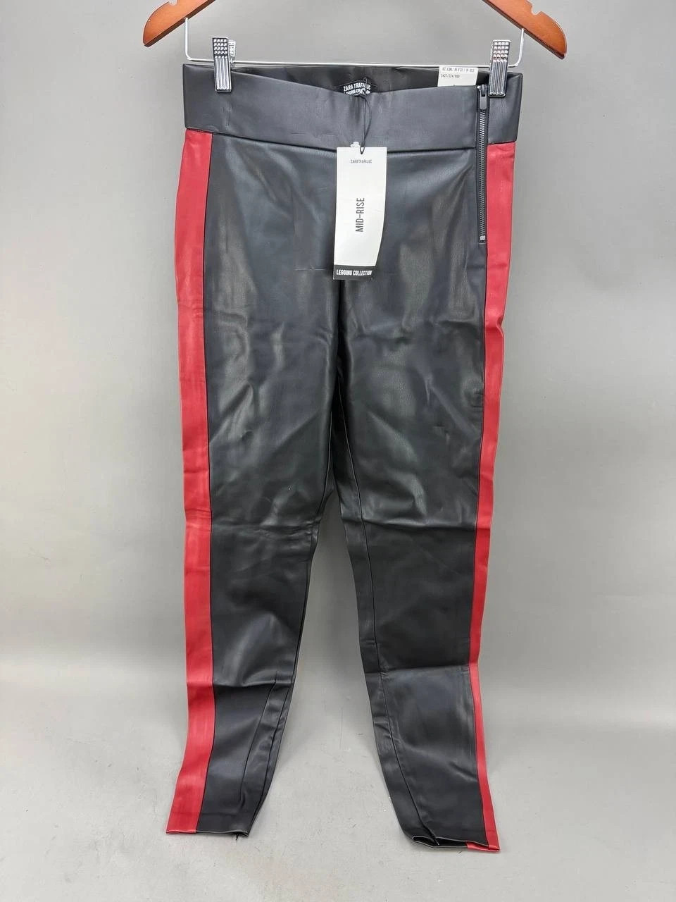 Zara Trafaluc Womens Black Faux Leather Leggings Collection Mid Rise Pants Sz M Zara Trafaluc Womens Black Faux Leather Leggings Collection Mid Rise Pants Sz M