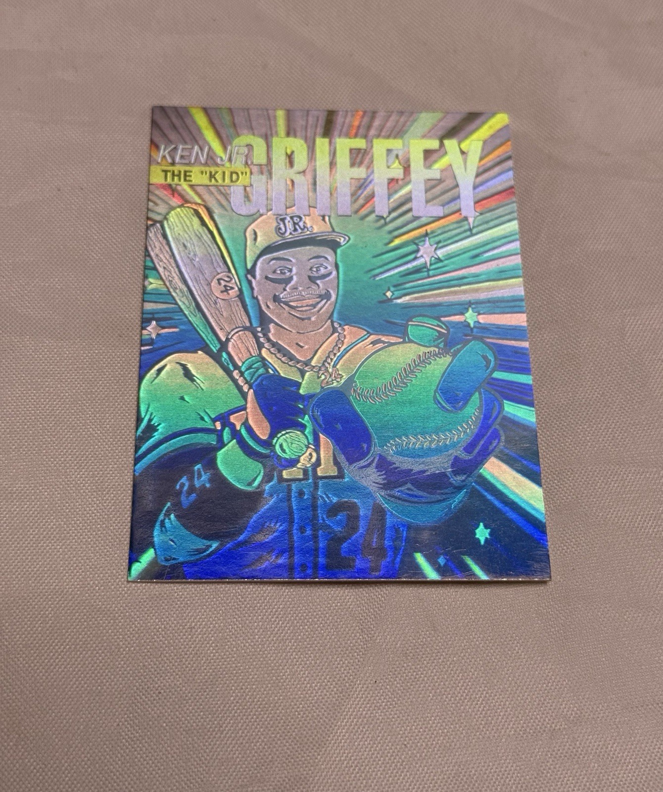 1991 Arena Holograms Baseball # 1 Ken Griffey Jr. The Kid Card Holo MLB Vintage