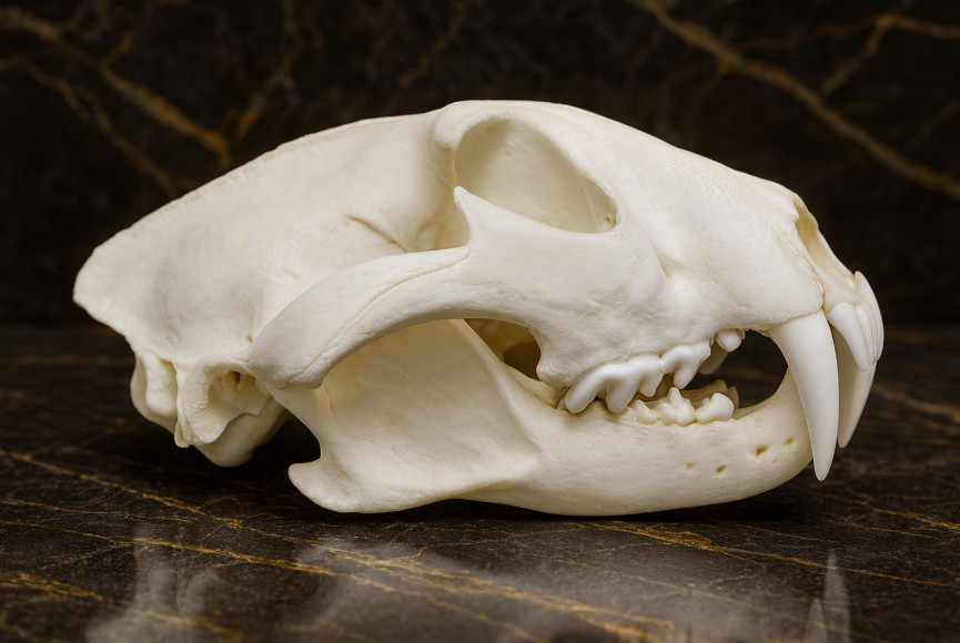 Magnificent Huge African Leopard Skull Replica - Lifelike Wildlife
