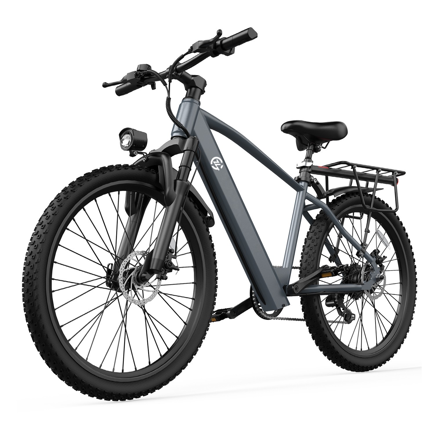 24in Electric Bike for Adults 500W 22MPH 40 Miles 7 Speed City Commuter Ebike