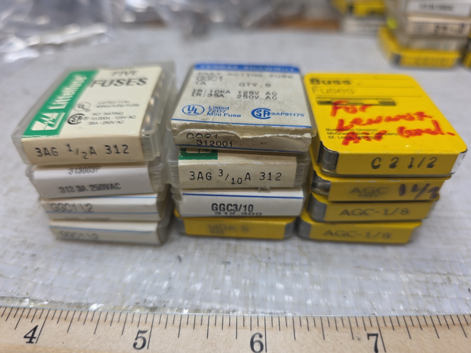 Bussman Shawmut LittleFuse Glass / Ceramic Assorted Fuse Lot  59 Fuses All New