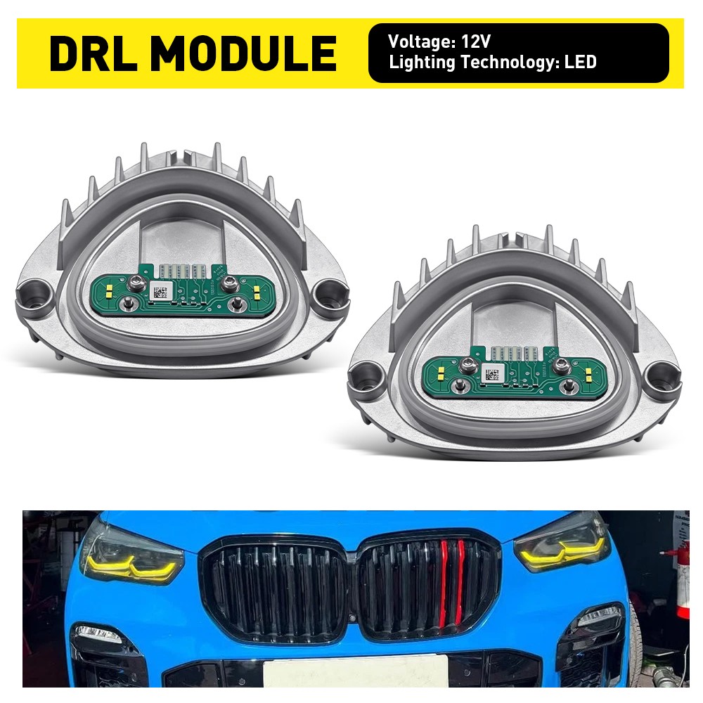 2x Yellow DRL Angel Eyes LED Modules For BMW X5 G05 X6 G06 2019-2022 63119477985