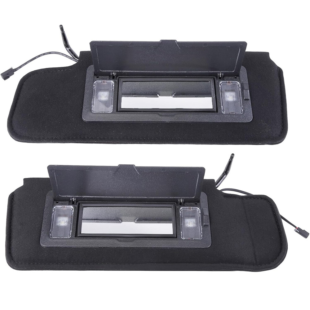 New Pair Sun visors w/Vanity Mirror & LED Light For 84-96 Chevy Corvette C4 5.7L