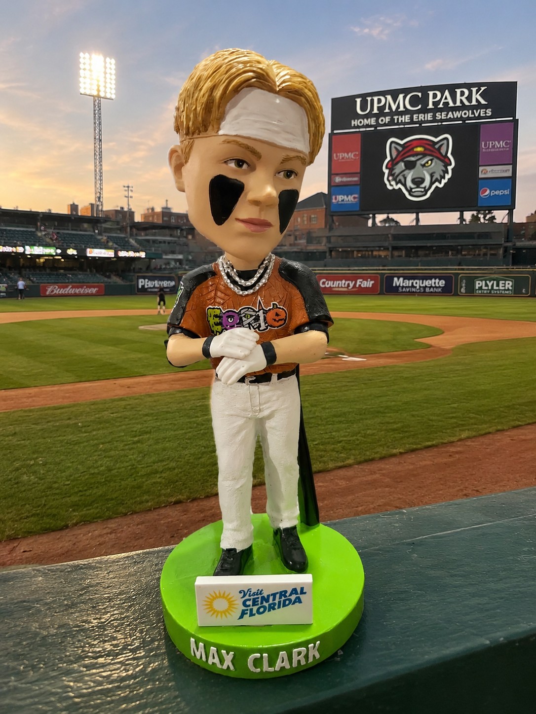 MAX CLARK Erie Seawolves  Bobblehead NIB DETROIT TIGERS Limited Edition 