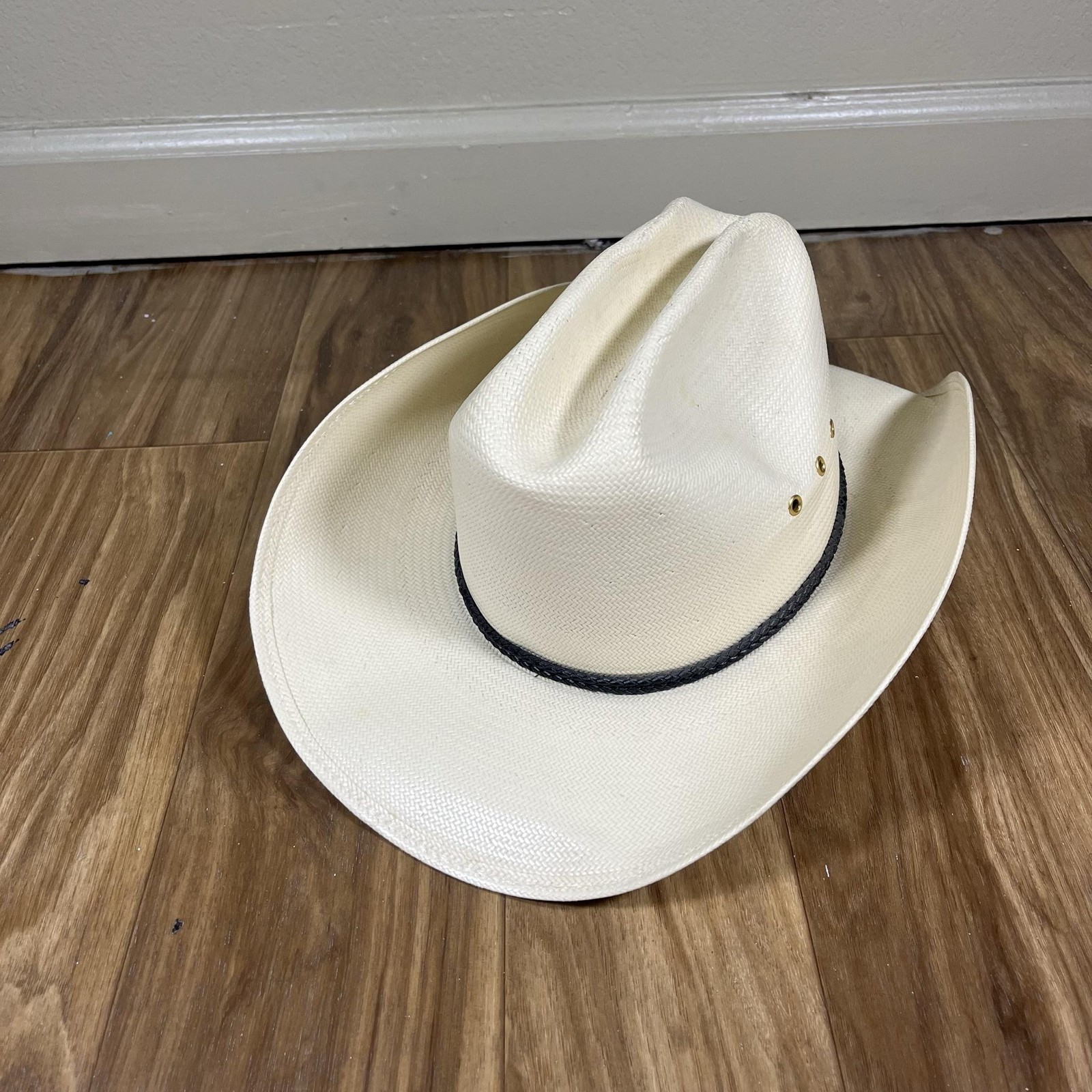 Resistol Hat Cowboy Fitted Mens One Size White Straw Western Wide Brim Rodeo