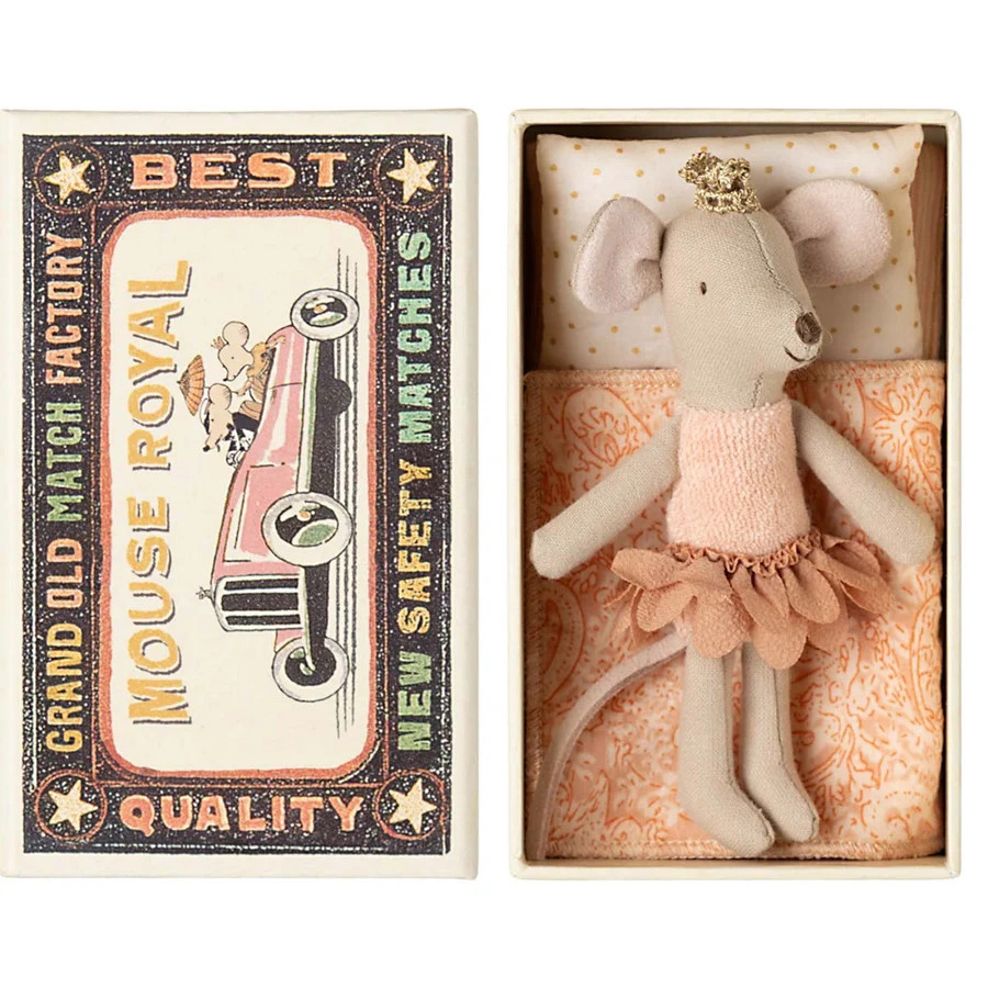 Maileg Little Sister Princess Mouse in Matchbox new in box