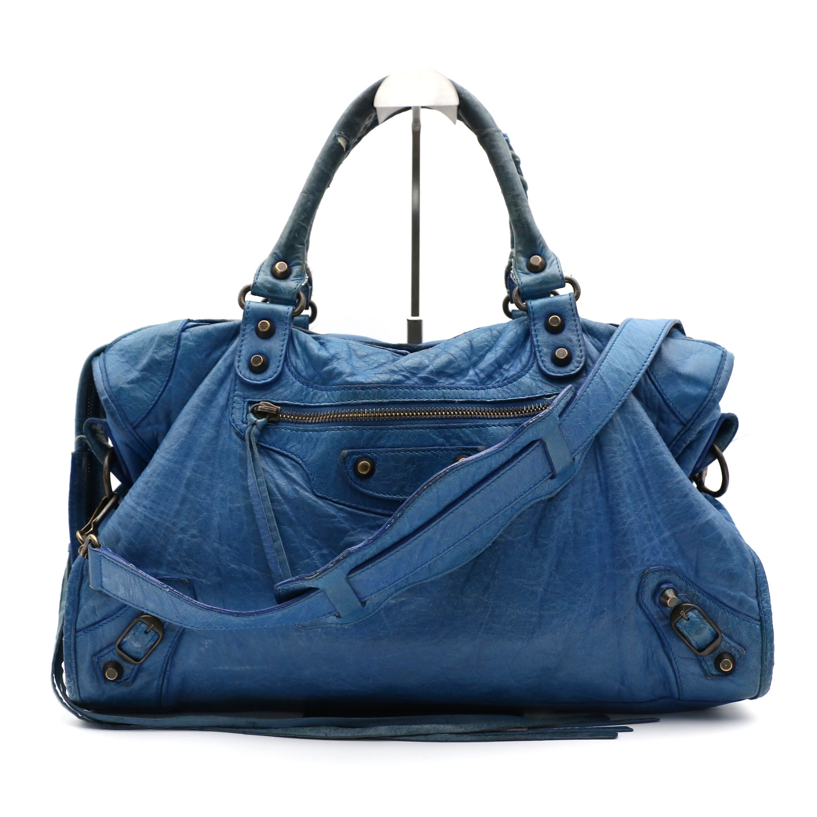 BALENCIAGA The City Classic Leather Two way Handbag Shoulder Bag
