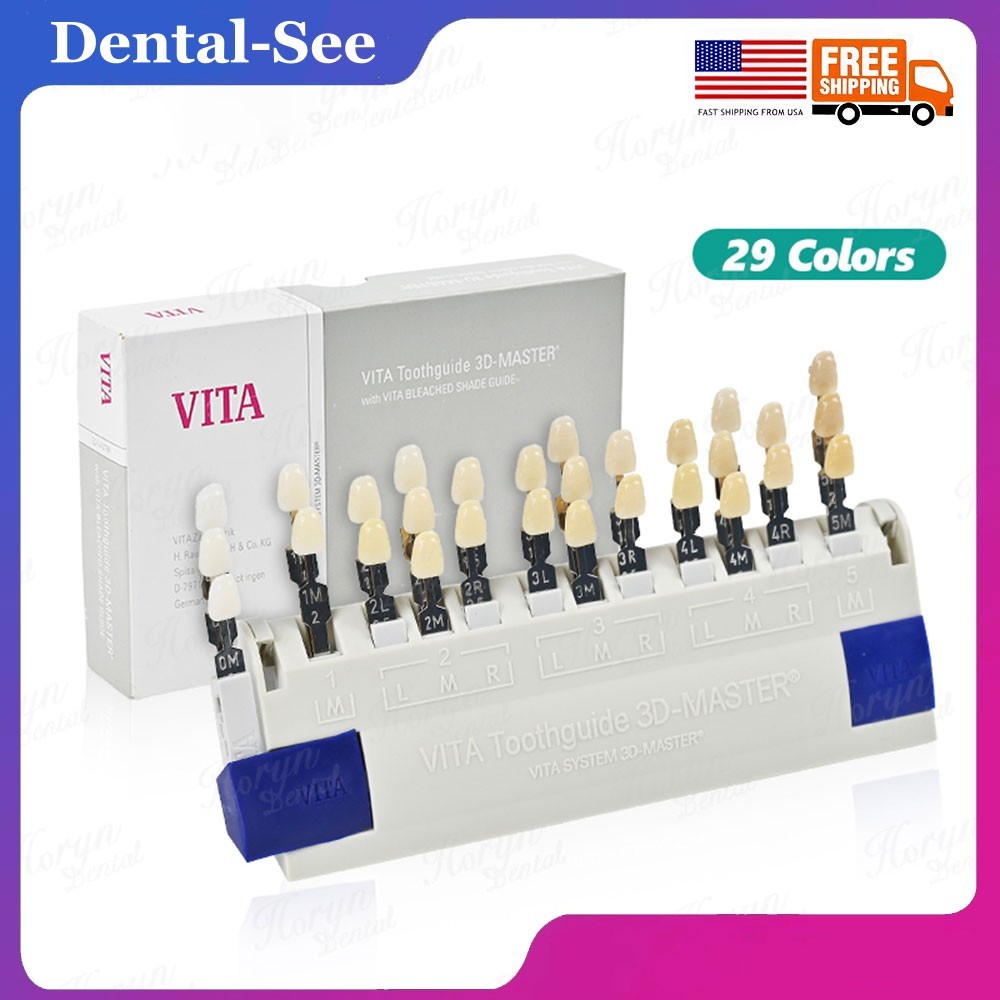 Dental VITA Toothguide 3D Master with Bleached Shade Guide Resin 29 Colors