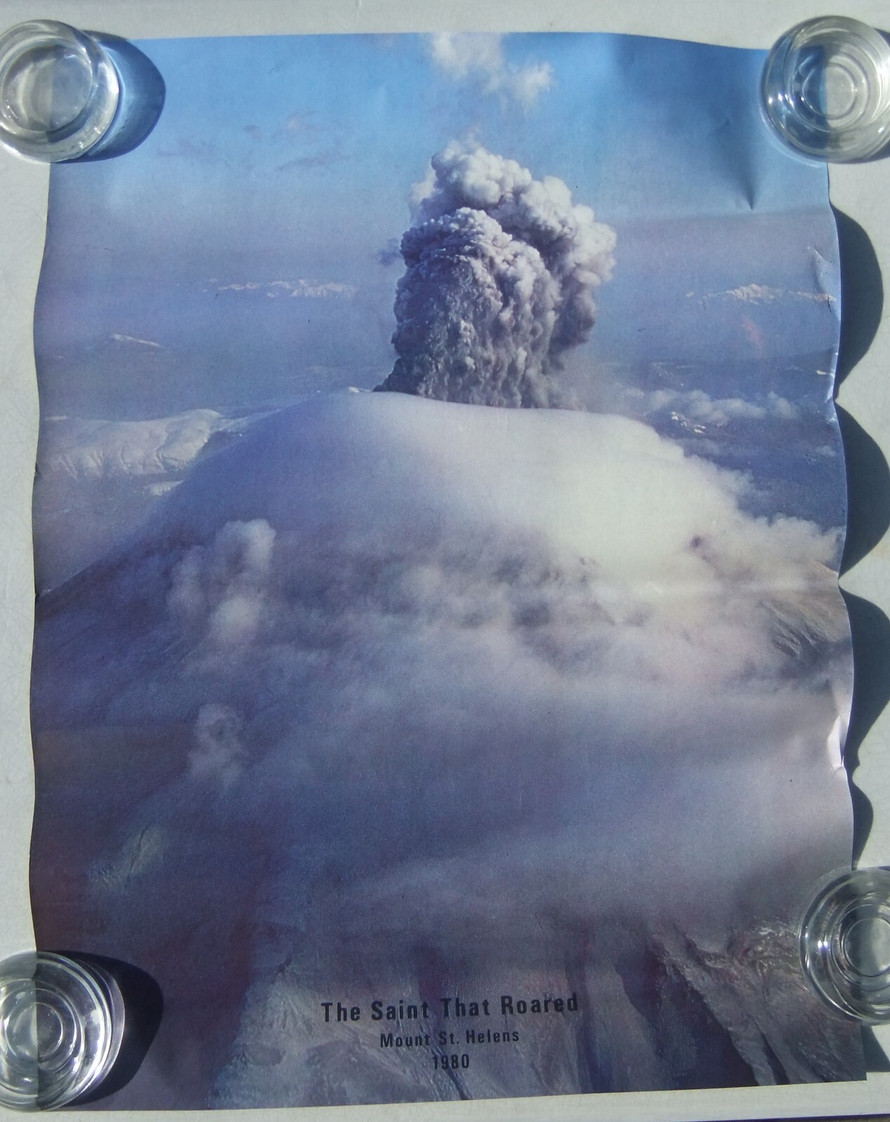 VTG 1980 Mt. St. Helens Volcano Eruption Poster Smith-Western Co. Publisher