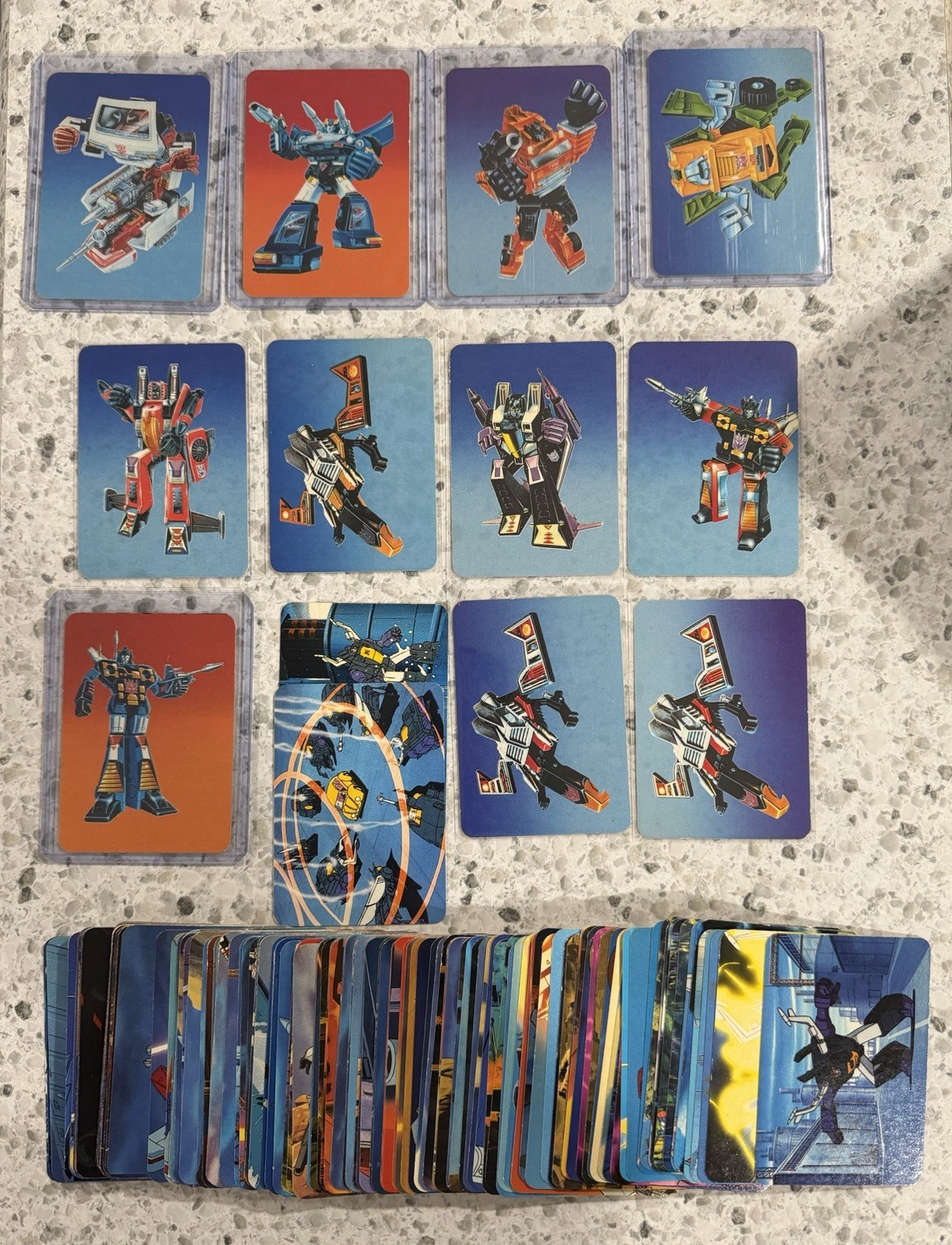 1985 Hasbro - Transformers Action Card - 130 Card Lot