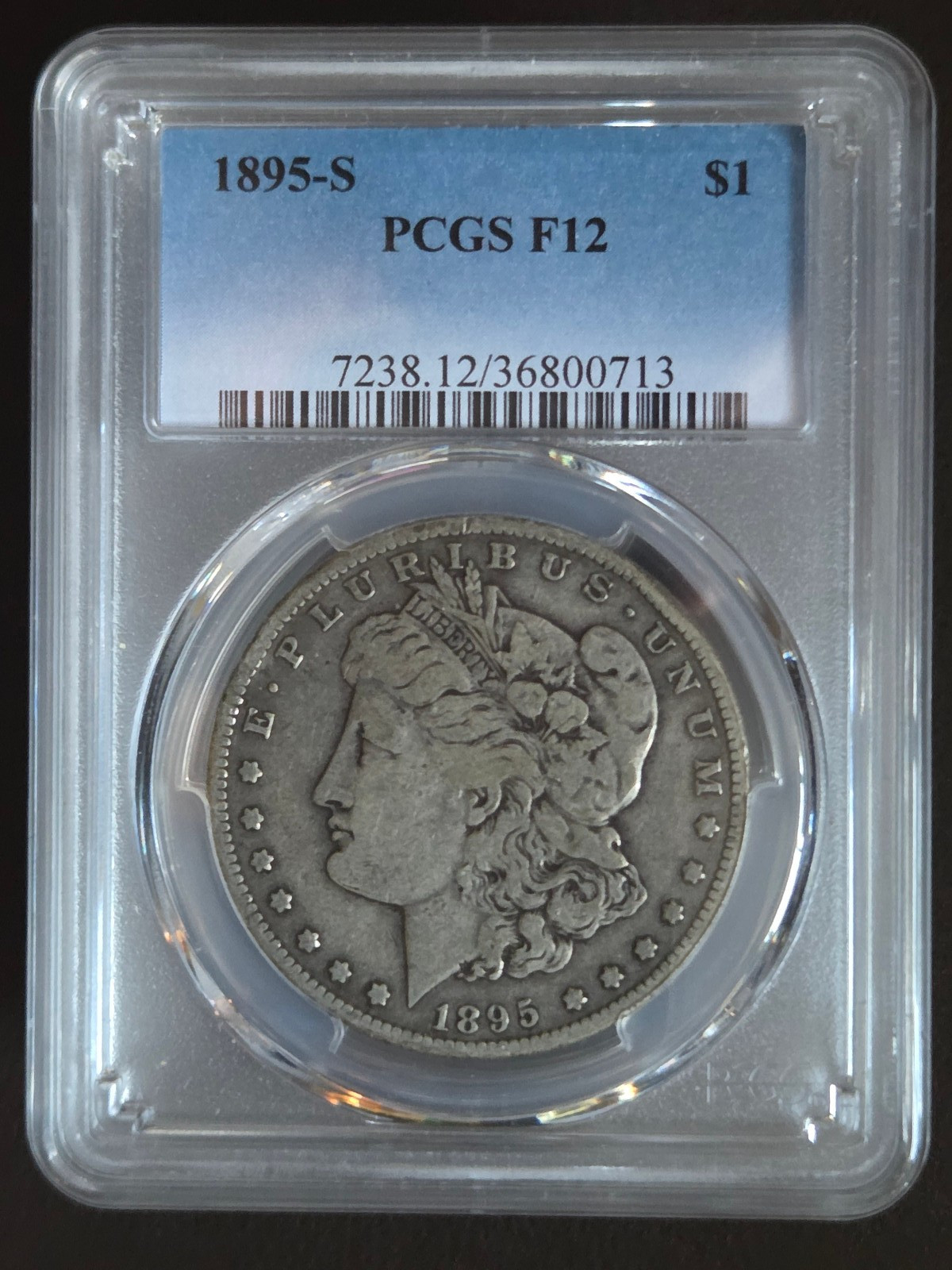 1895 S Morgan Silver Dollar PCGS F12