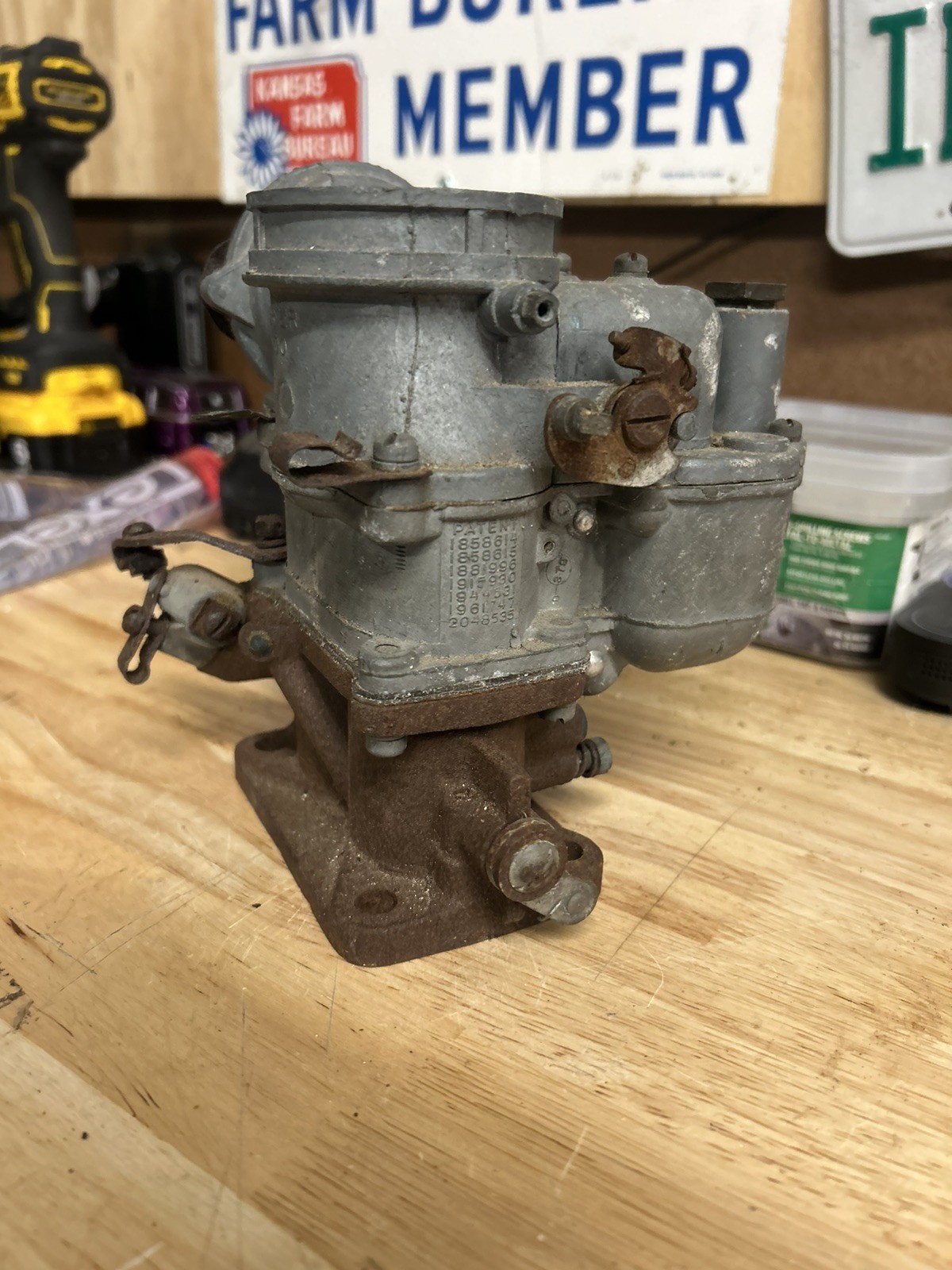 Vintage Carter WD-0 2 Barrel Carburetor 170F-64S Climatic Control Choke Untested