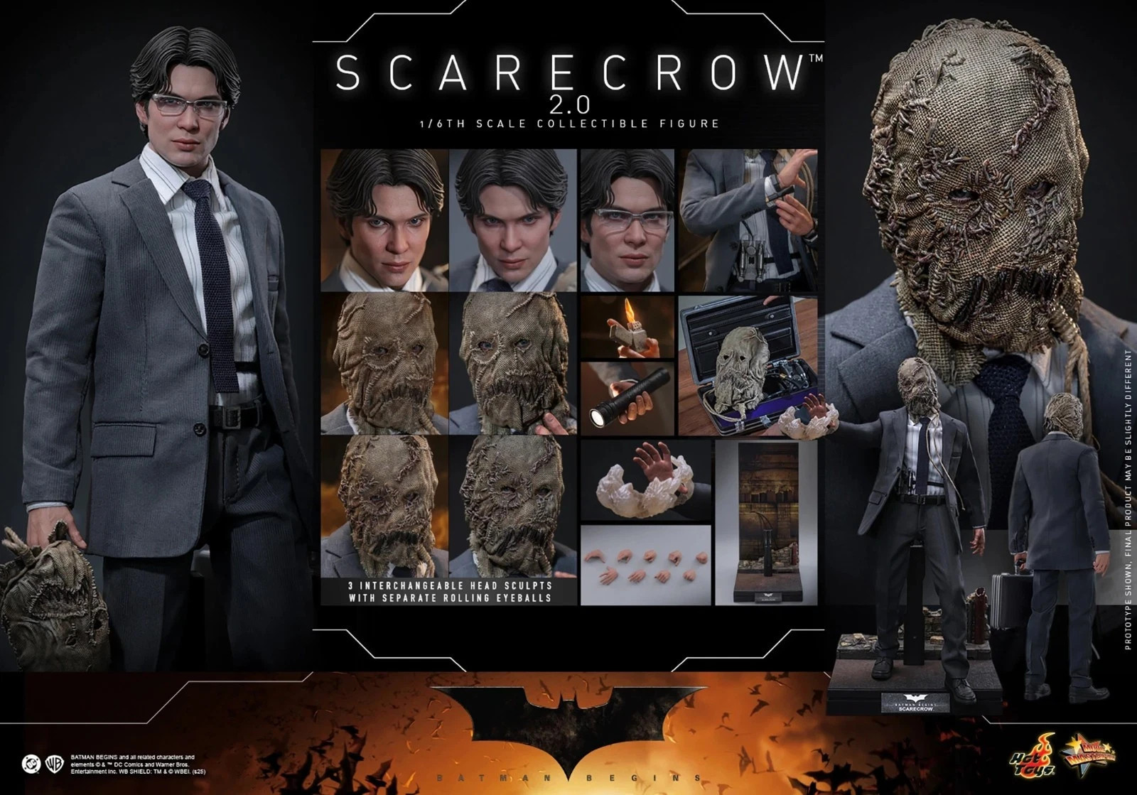Hot Toys Batman Begins MMS801 Scarecrow 2.0 1/6 Scale Figure